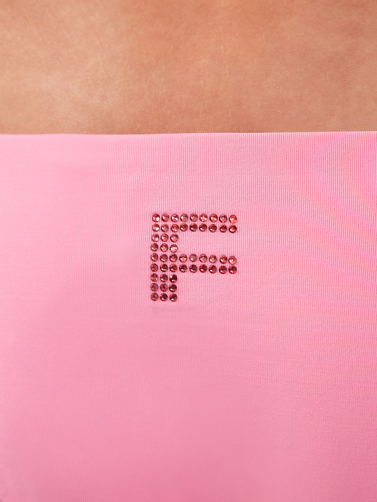 Плавки-бикини из быстросохнущей ткани со стразами в тон FISICO, цвет розовый, размер L;M - фото 4