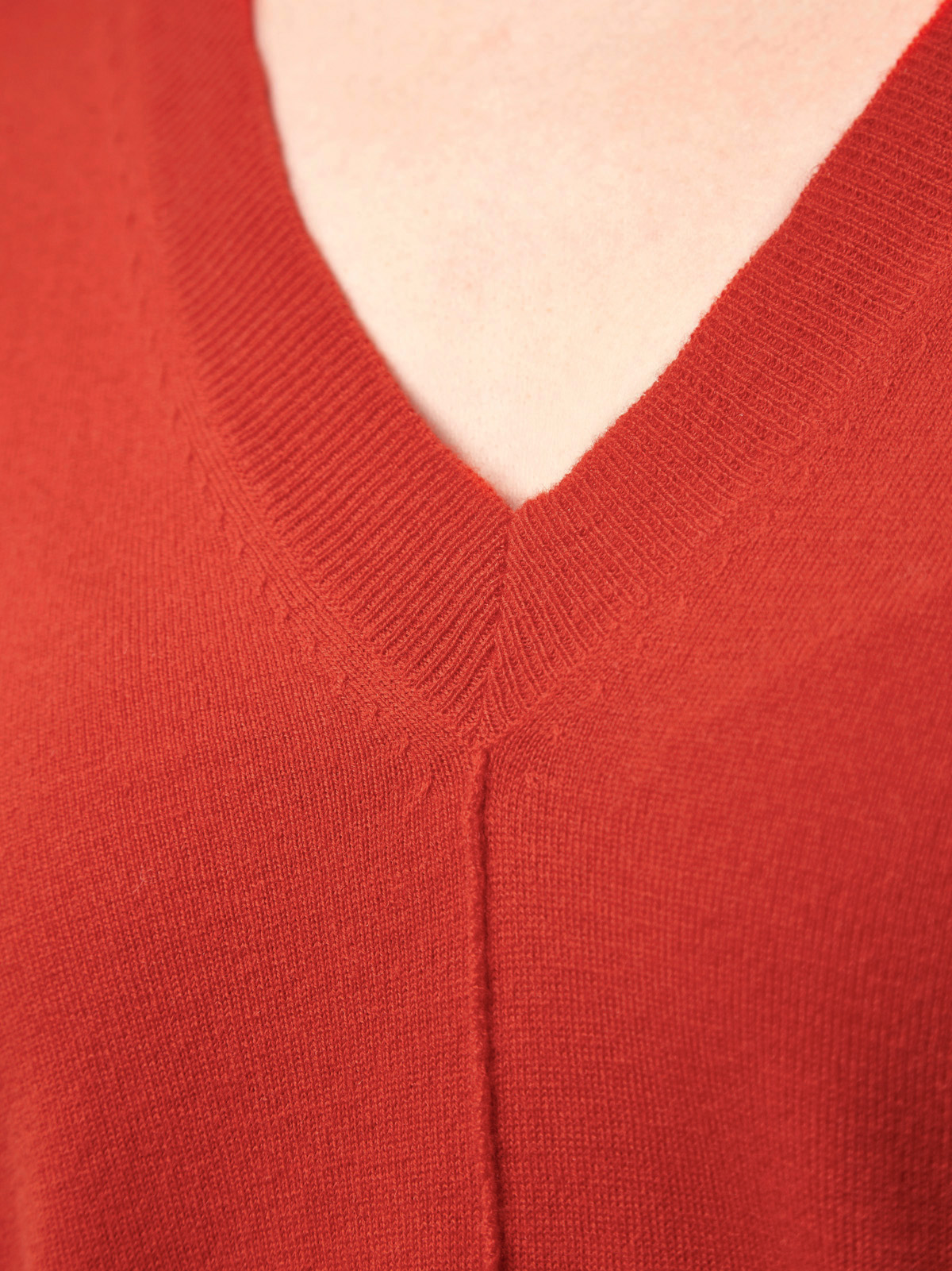 Джемпер архитектурного кроя из шерстяной пряжи STELLA McCARTNEY, цвет оранжевый, размер 36;38;40 - фото 5