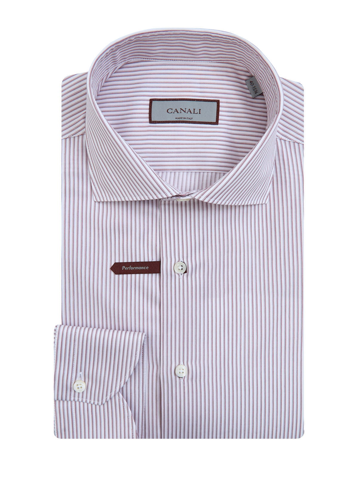 

Рубашка из гладкого твила Impeccabile в тонкую полоску, Бордовый, Рубашка из гладкого твила Impeccabile в тонкую полоску