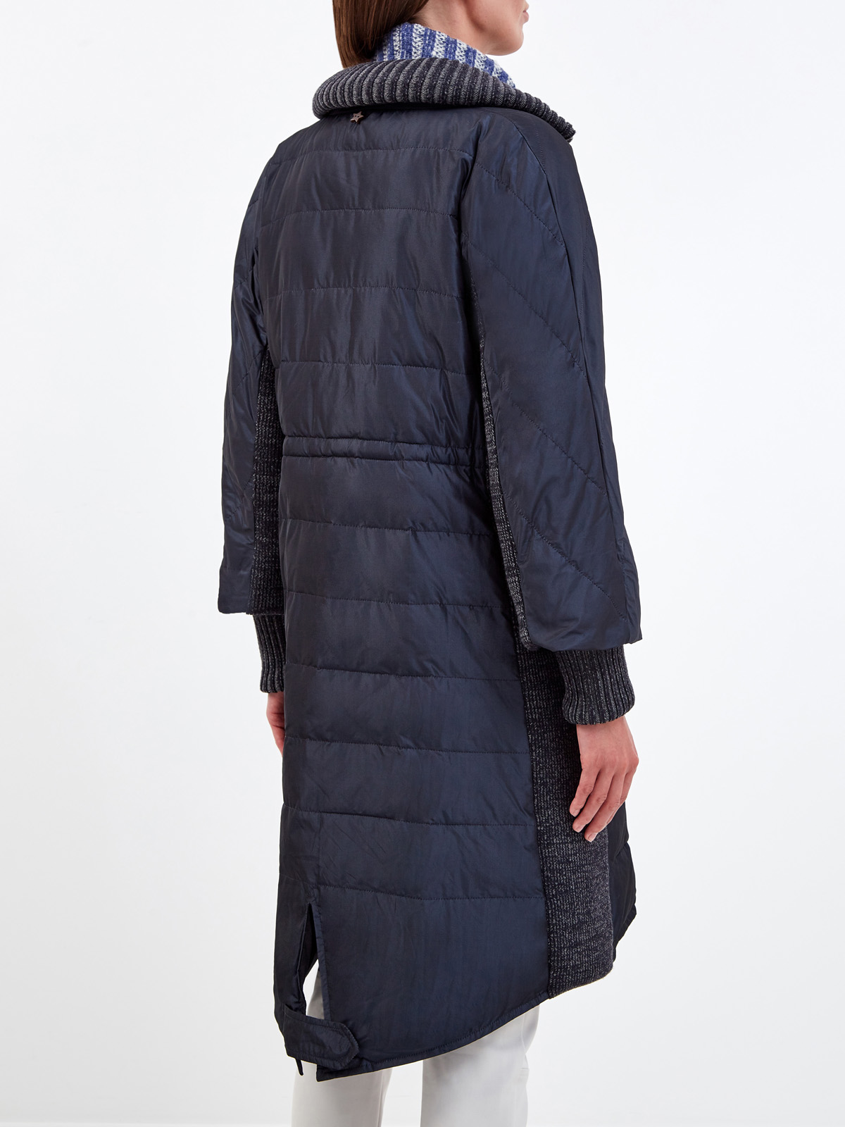 Удлиненная куртка из тафты с переливчатым эффектом LORENA ANTONIAZZI, цвет синий, размер 42;44 - фото 4