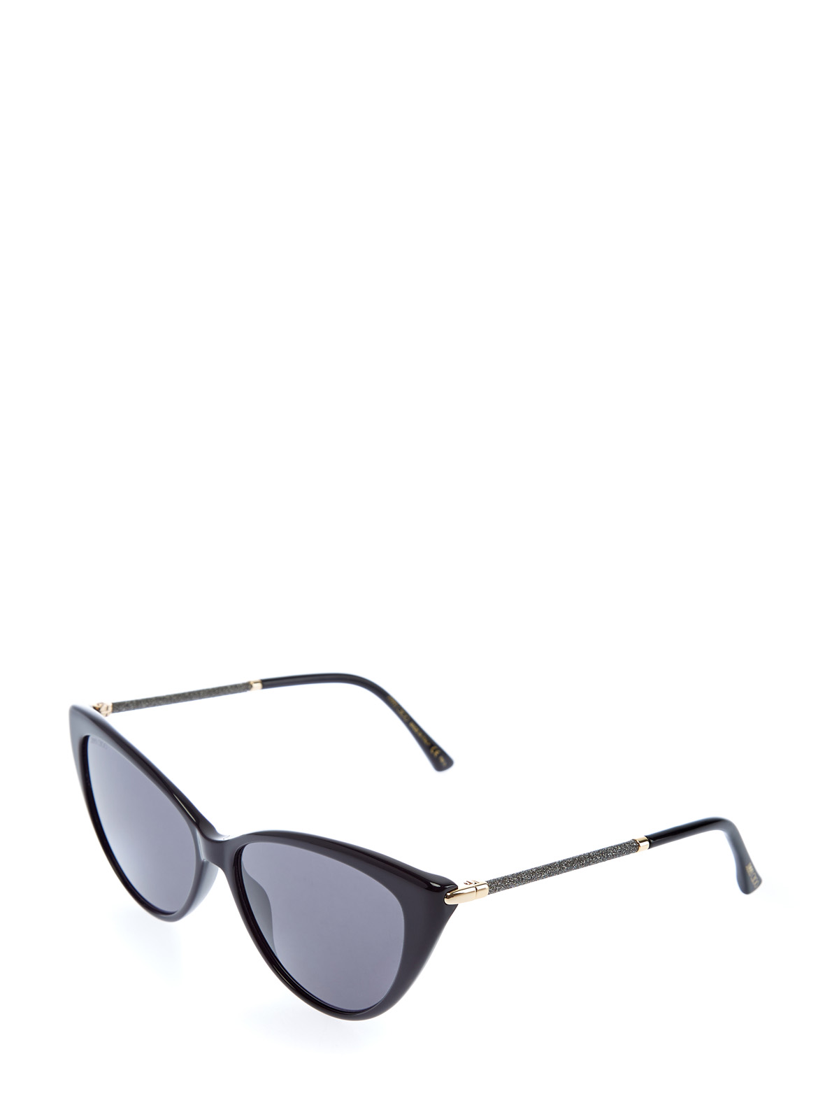 Очки Val в оправе кошачий глаз с мерцающими дужками JIMMY CHOO  (sunglasses), цвет черный - фото 2