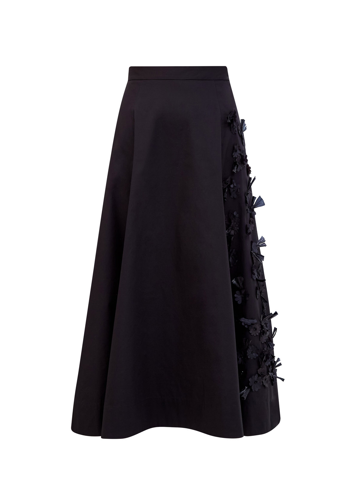 Расклешенная юбка-миди из хлопка с цветочной вышивкой в тон LORENA ANTONIAZZI, размер 42 - фото 1