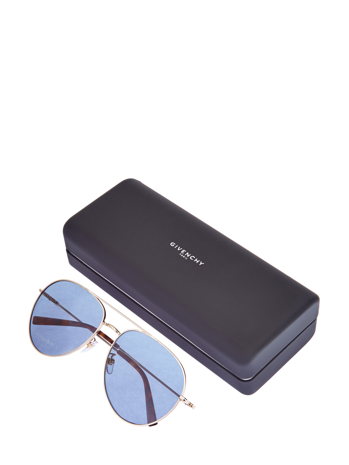 Классические очки-авиаторы с двойным мостом GIVENCHY (sunglasses), цвет голубой, размер S;M;L - фото 4