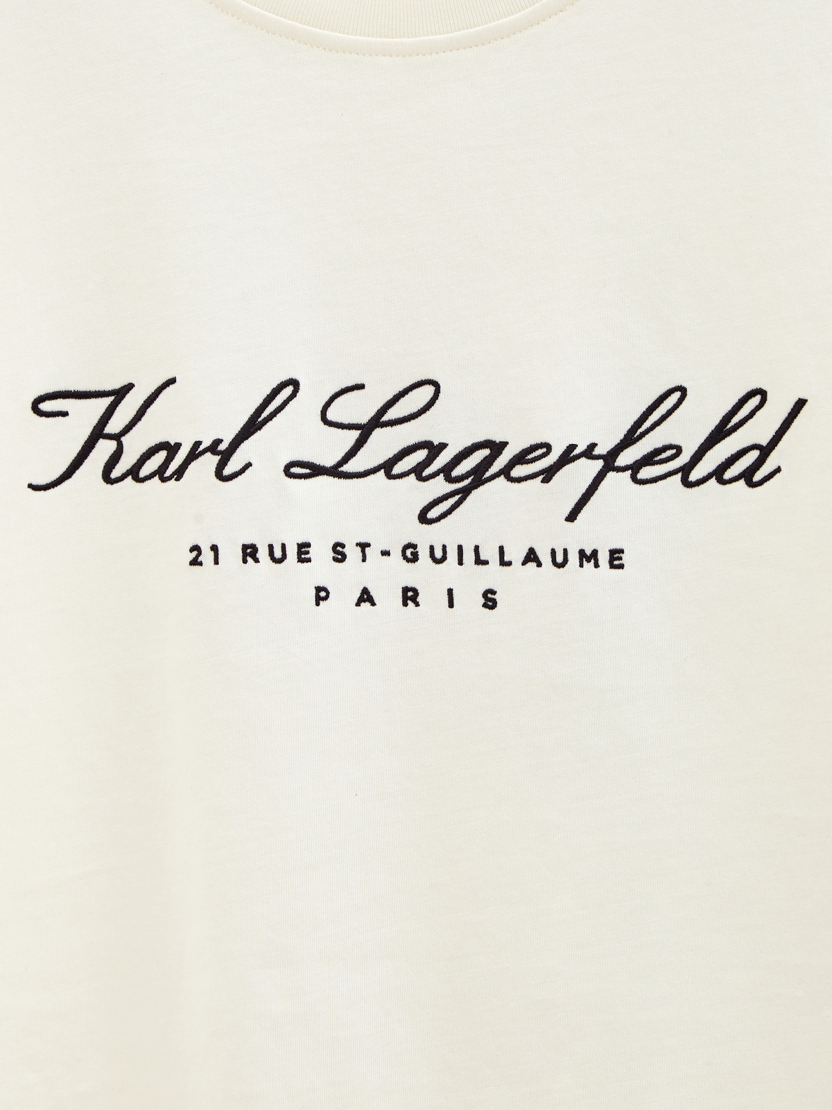 Хлопковая футболка из коллекции Hotel KARL KARL LAGERFELD, цвет бежевый, размер XS;M;L;S - фото 5