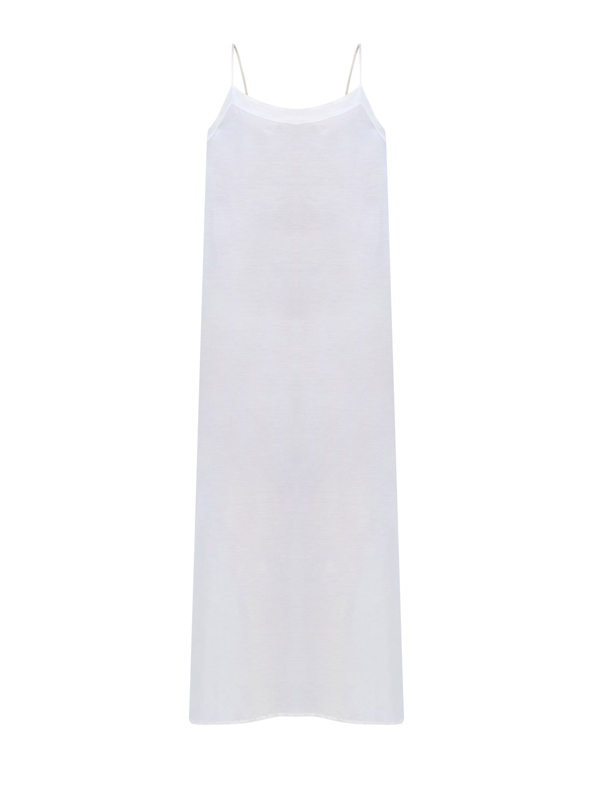 Платье-сарафан из легкого хлопка и шелка с символикой на спинке LORENA ANTONIAZZI, цвет белый, размер 46;48