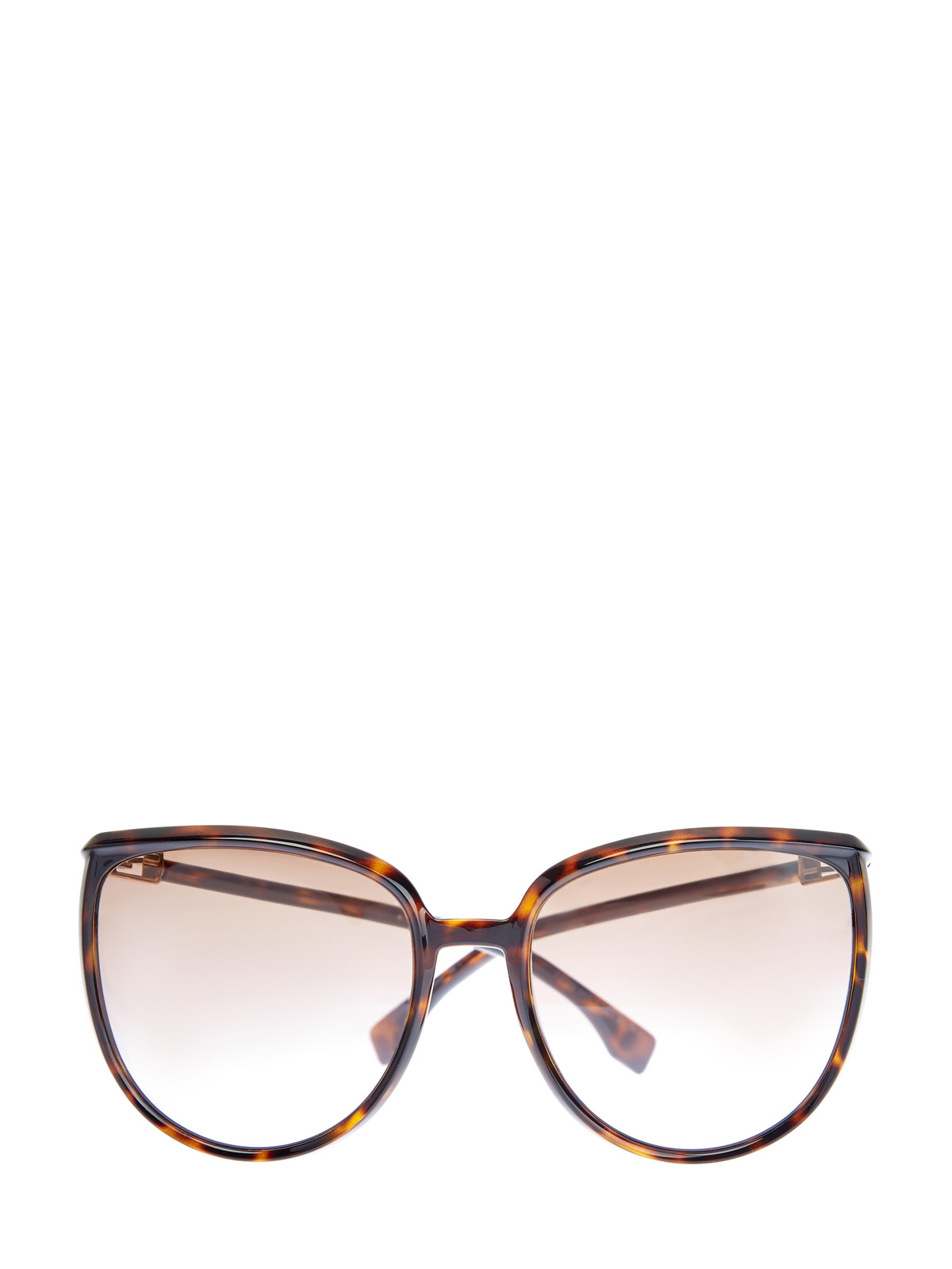 Очки-oversize в тонкой оправе с черепаховым принтом FENDI (sunglasses), цвет мульти, размер M;L;XL;2XL;3XL - фото 1