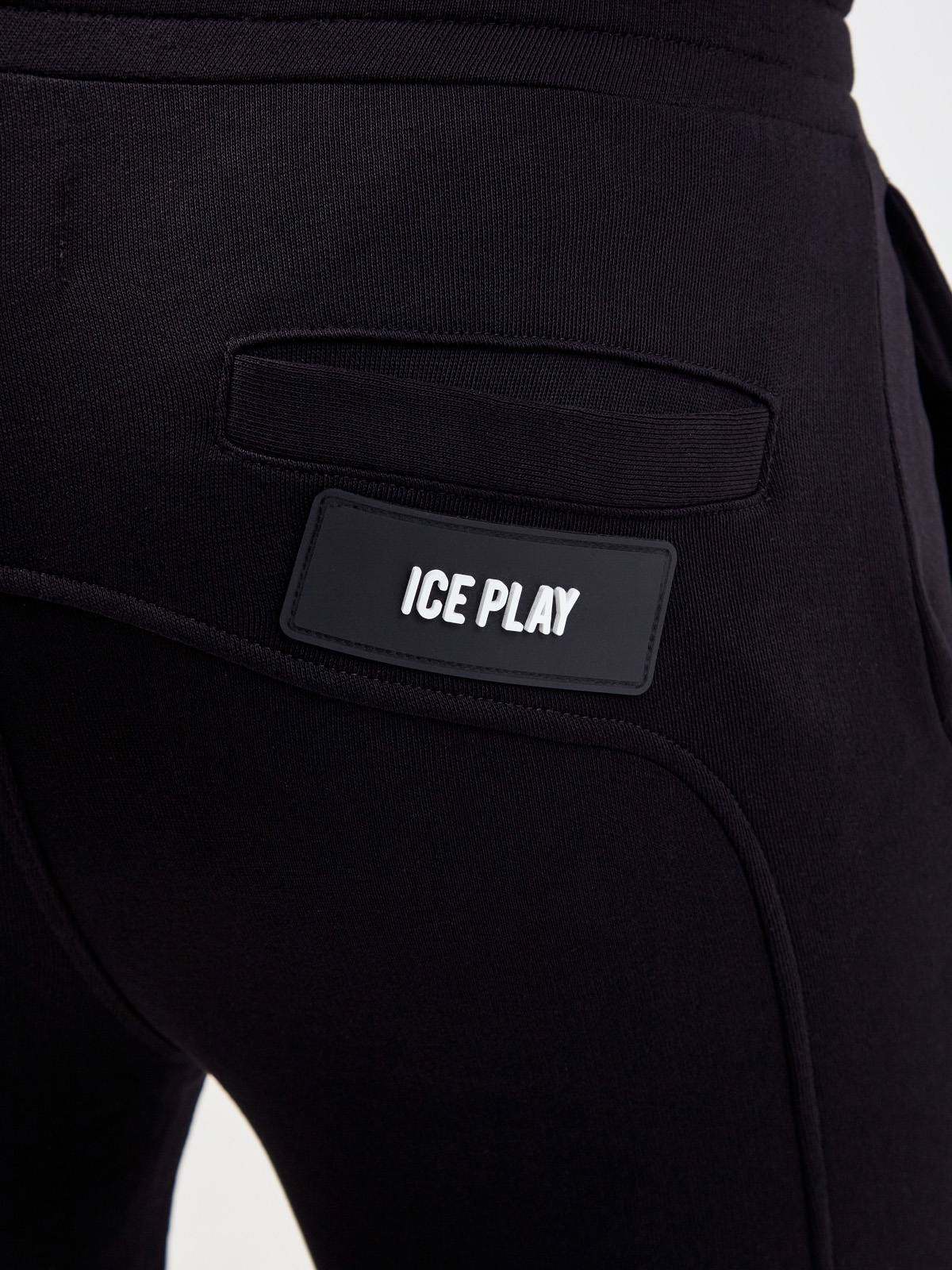 Спортивные джоггеры из плотного хлопкового футера ICE PLAY, цвет черный, размер S;M;L;XL - фото 6
