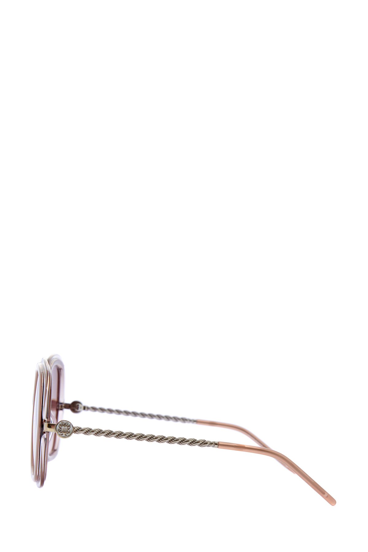 Солнцезащитные очки с полупрозрачными контурами и витыми дужками ELIE SAAB, размер 40 - фото 4