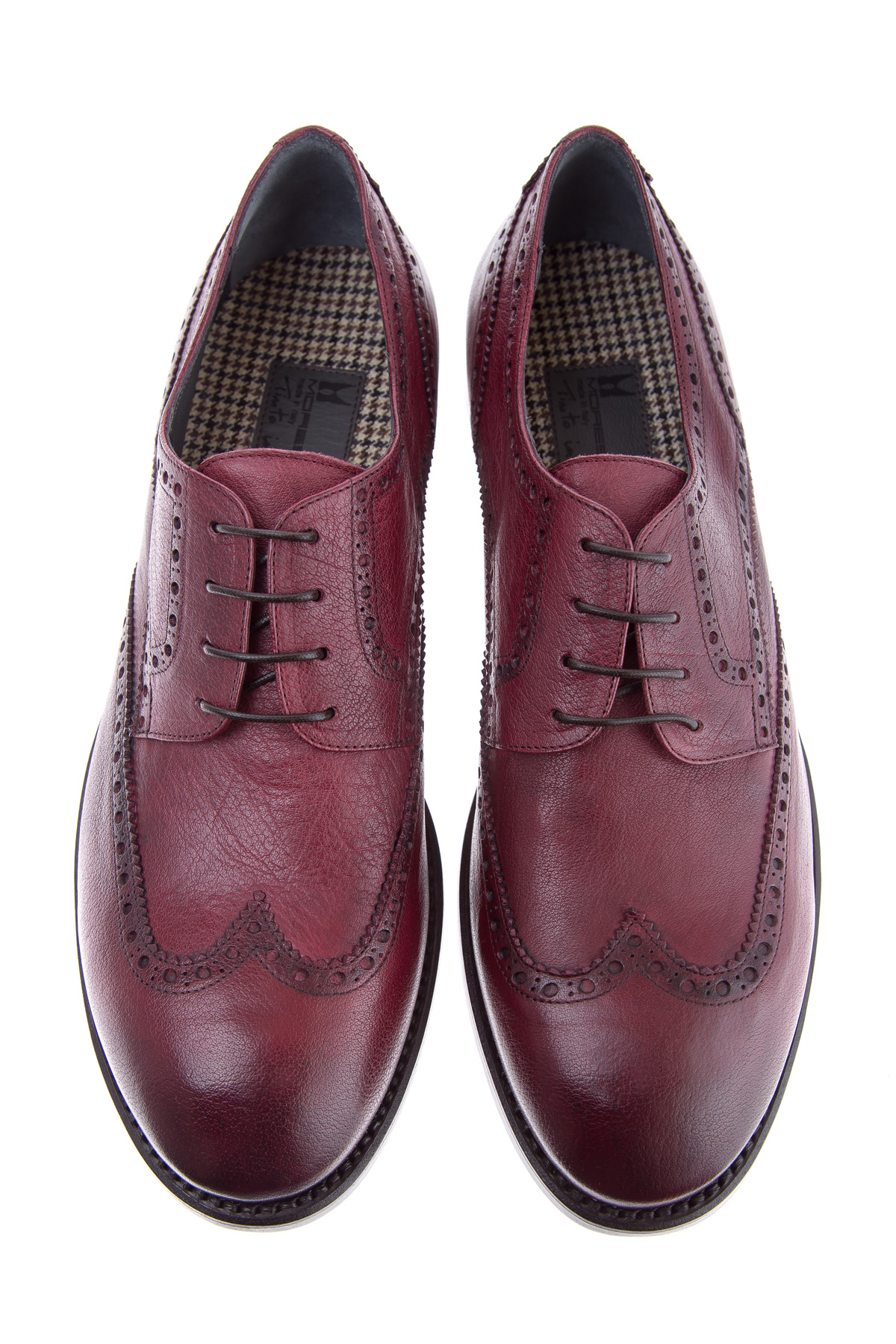 Броги из окрашенной вручную кожи с эффектом патины