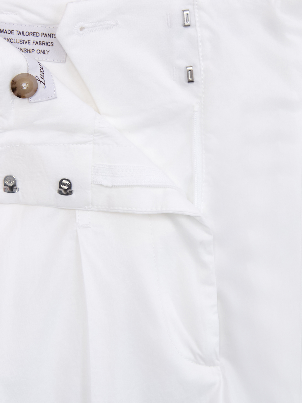 Широкие брюки в стиле leisure из хлопка на высокой посадке PESERICO, цвет белый, размер 40;42;44;46 - фото 6