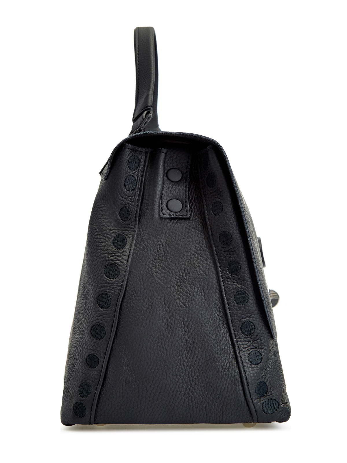 Кожаная сумка Postina с регулируемым съемным ремнем ZANELLATO, цвет черный, размер 42;44;45 - фото 4