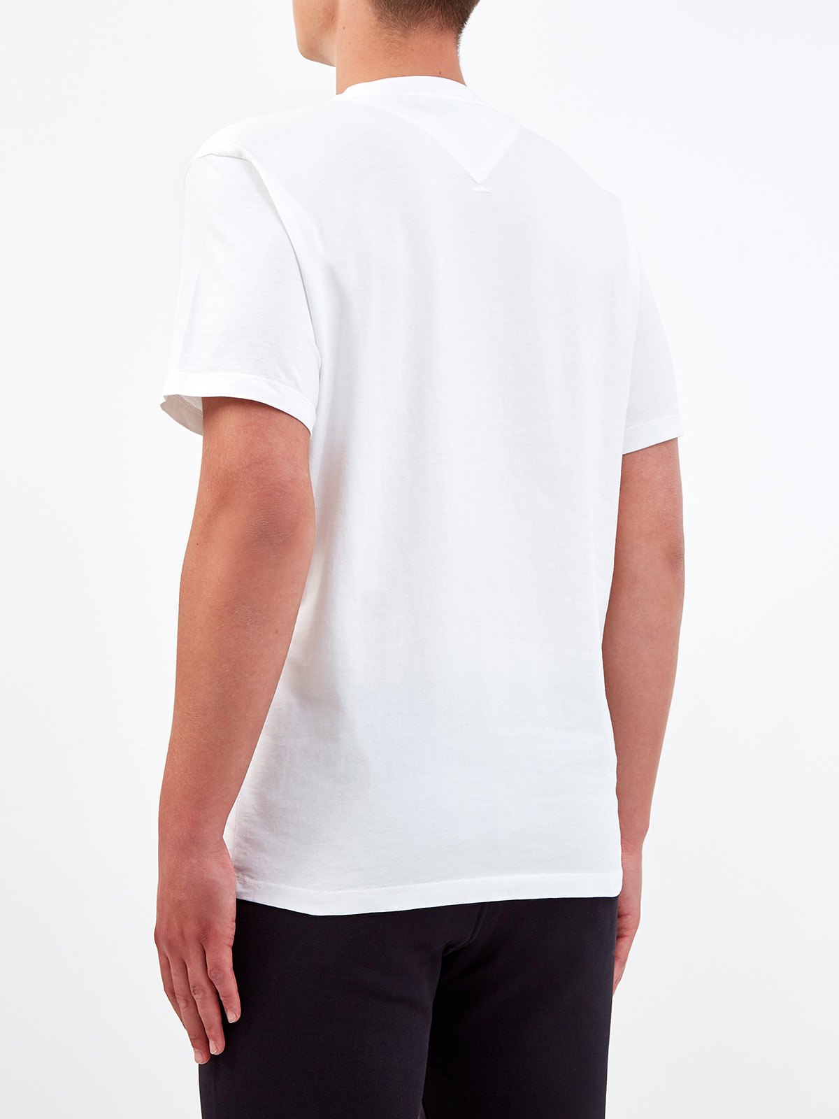 Хлопковая футболка с логотипом-аппликацией KENZO, цвет белый, размер S;M;XL;L - фото 4