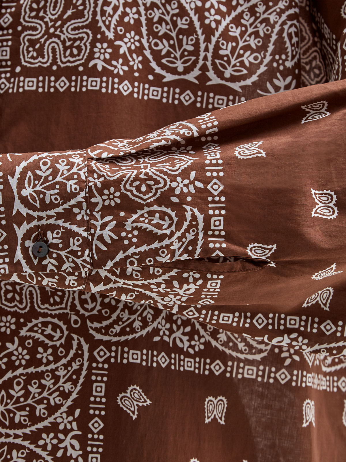 Платье-рубашка из легкого хлопкового муслина с принтом FABIANA FILIPPI, цвет коричневый, размер 44;46;48;42 - фото 3