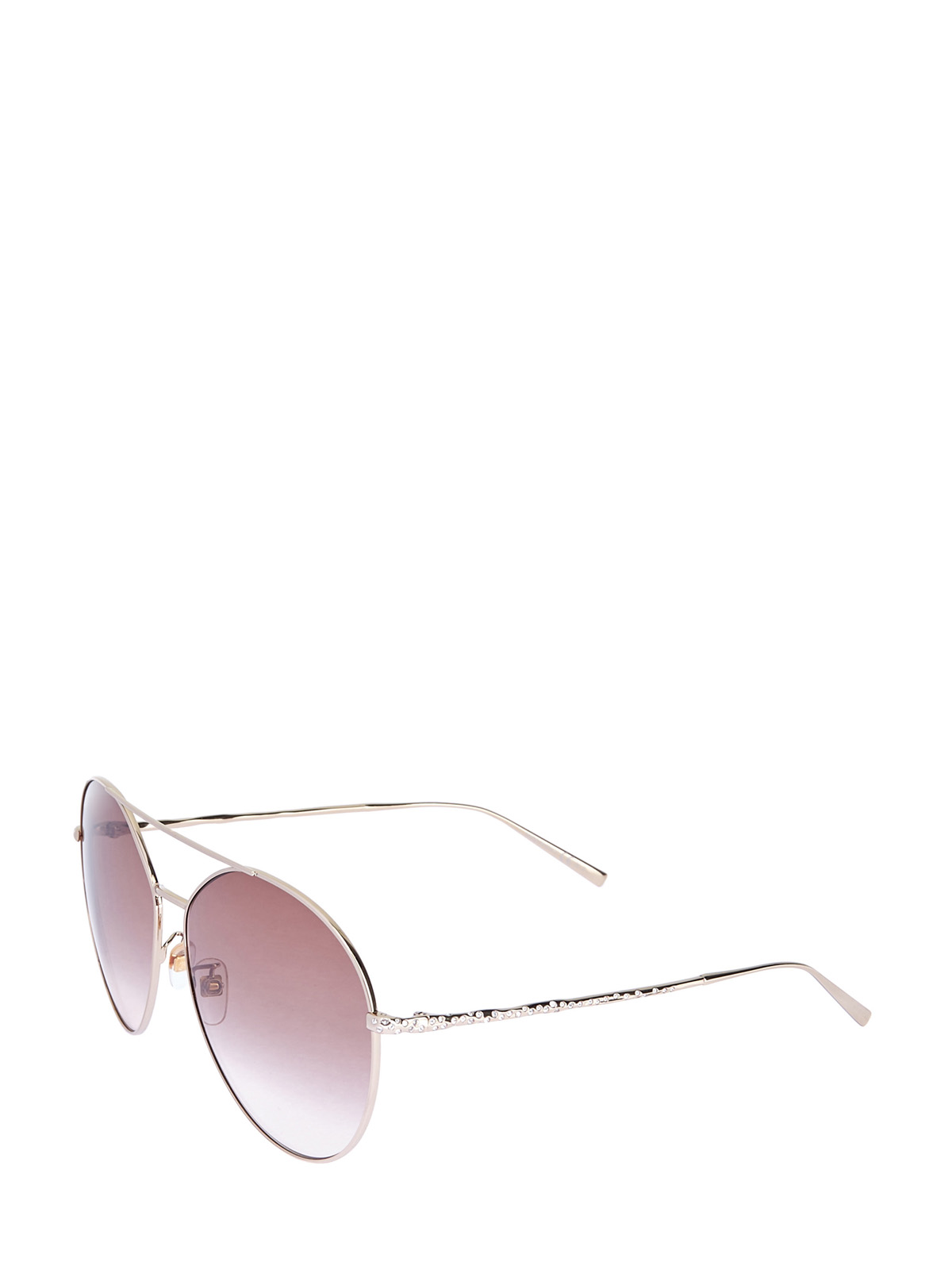 Очки-авиаторы в тонкой оправе с отделкой стразами GIVENCHY (sunglasses), цвет розовый, размер S;M;L - фото 2