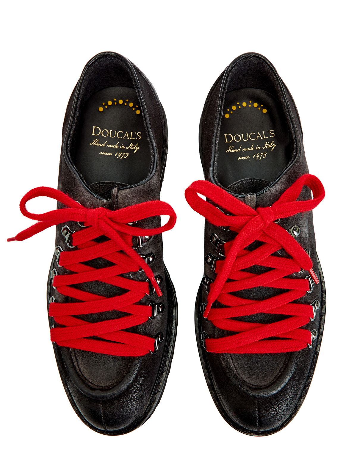 Отполированные вручную ботинки из замши с литыми люверсами DOUCAL'S, цвет коричневый, размер 40.5;41;41.5;42;42.5;43;43.5;44 - фото 5