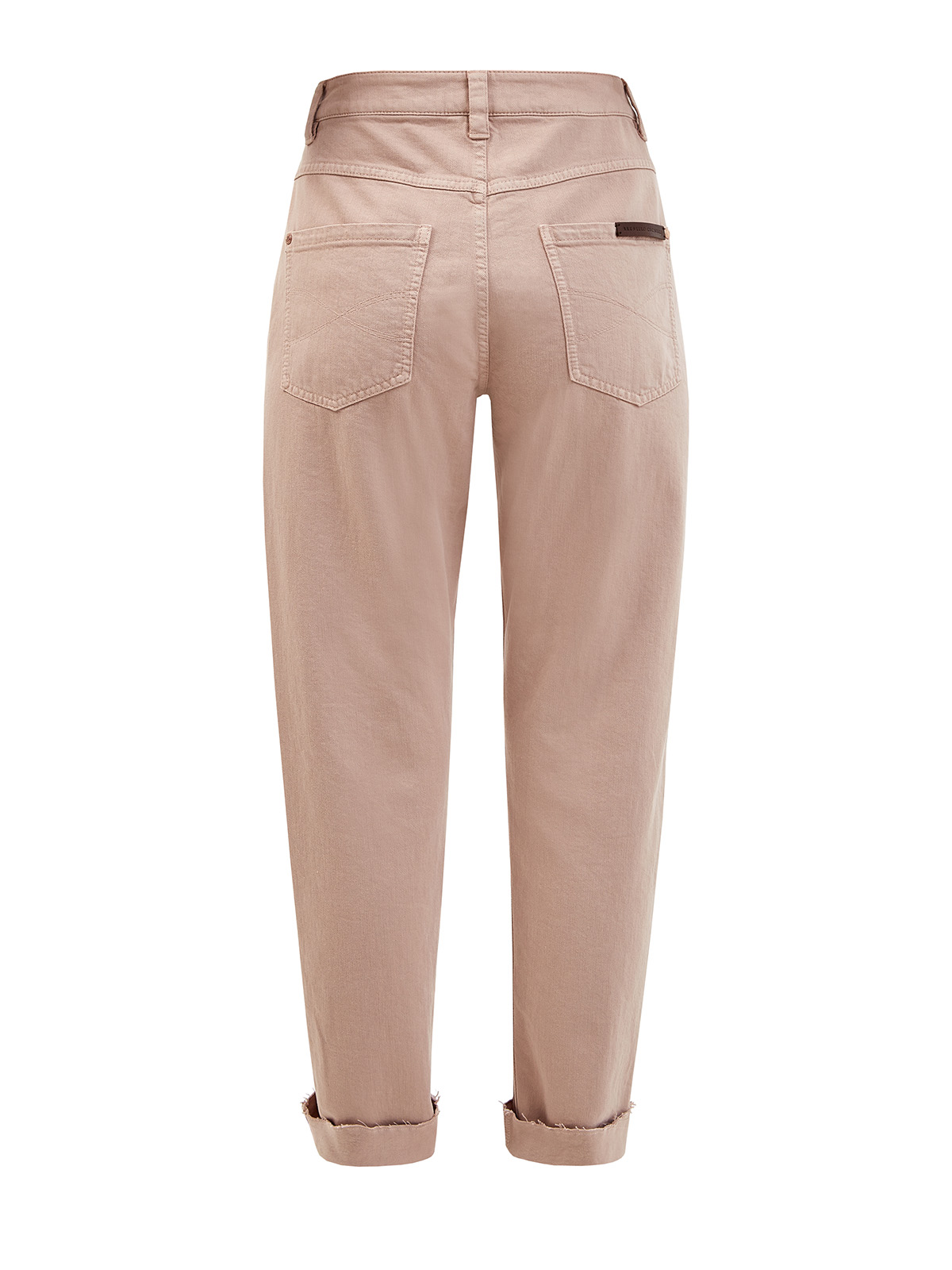 Высокие джинсы из окрашенного вручную денима BRUNELLO CUCINELLI, цвет розовый, размер 42;44 - фото 2