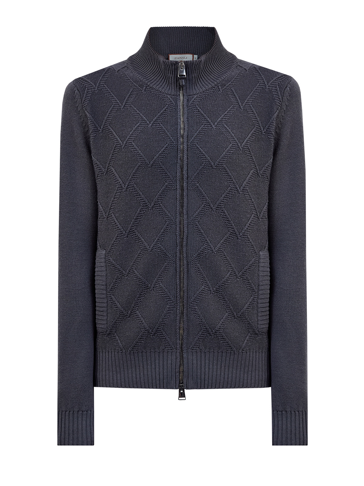 

Кардиган из шерстяной пряжи с вязаным узором в тон, Серый, Кардиган из шерстяной пряжи с вязаным узором в тон