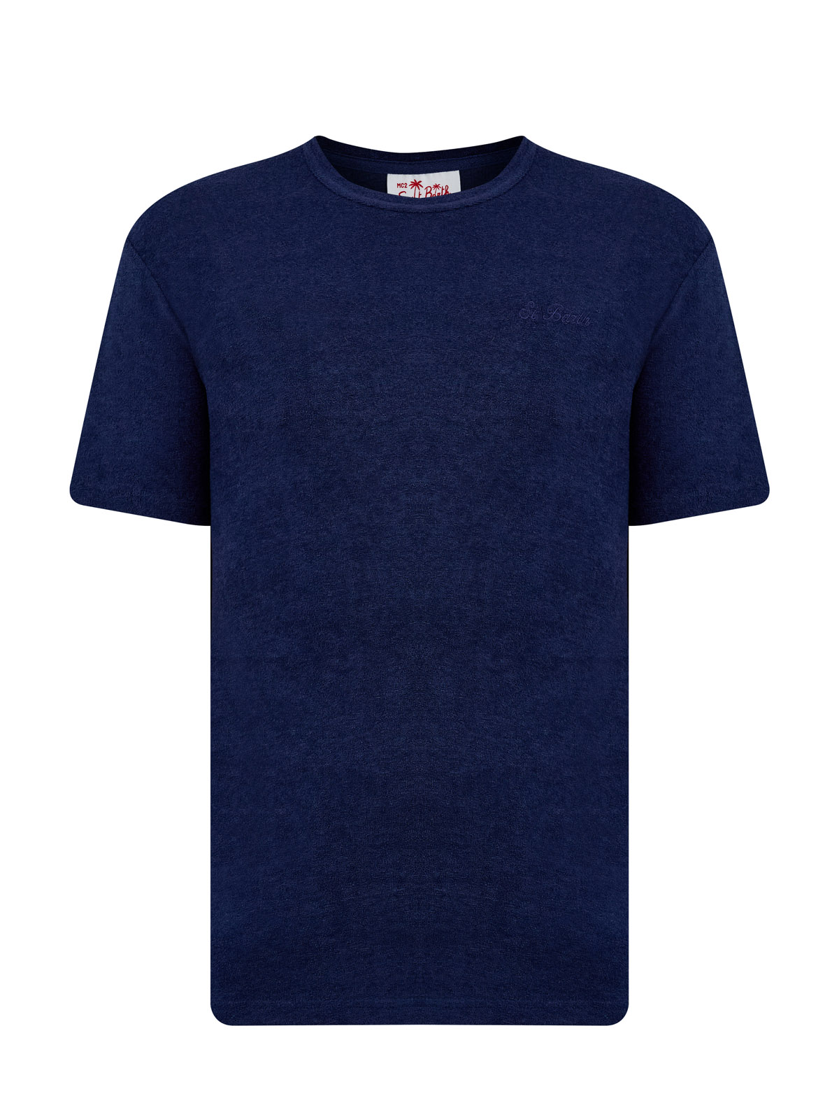 

Футболка из мягкого лиоцелла и хлопка terry с вышивкой в тон, Синий, Футболка из мягкого лиоцелла и хлопка terry с вышивкой в тон