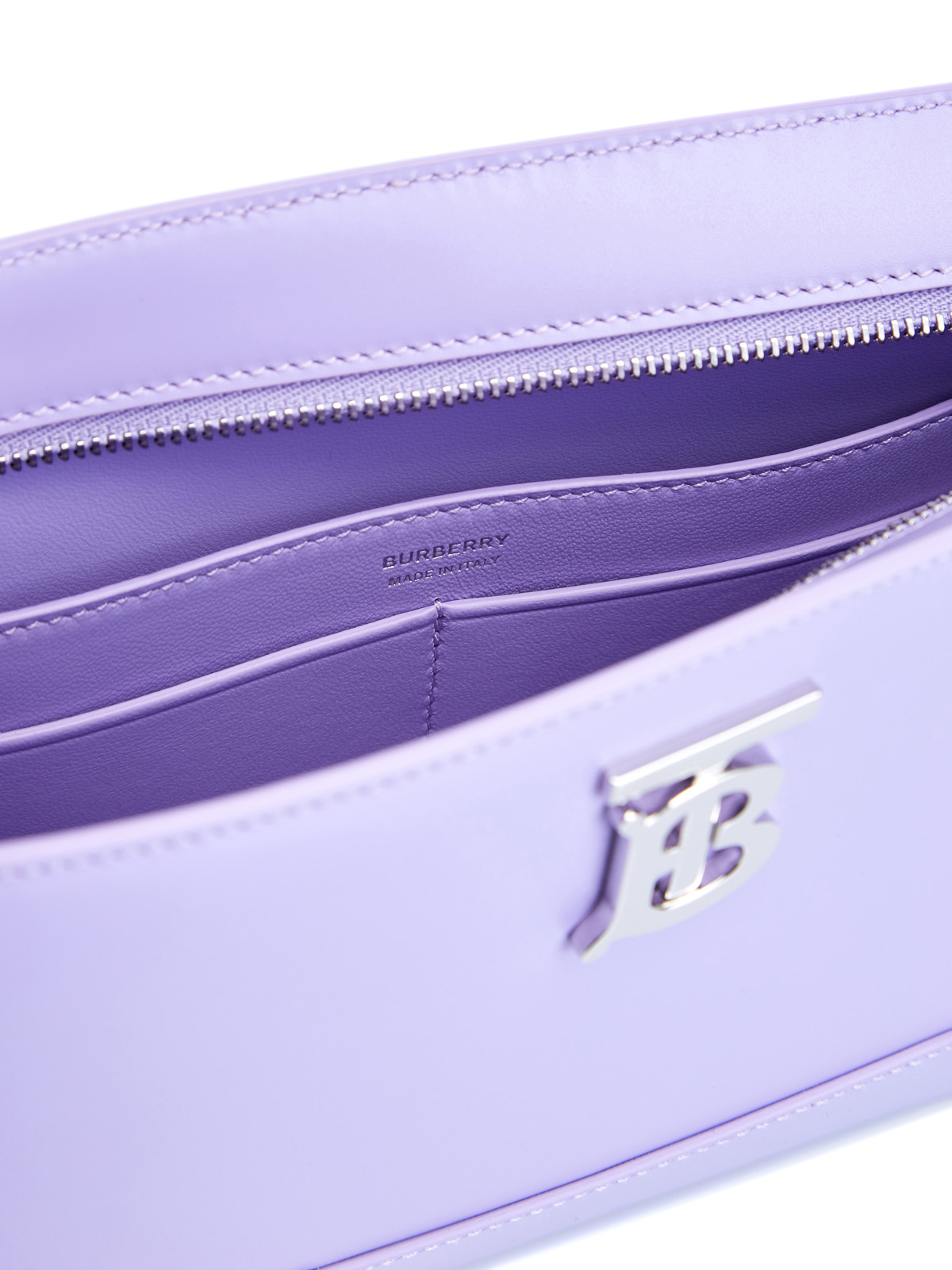 Кожаная сумка TB в пастельном лавандовом оттенке BURBERRY, цвет фиолетовый, размер 40;41;42;43;44;45 - фото 7