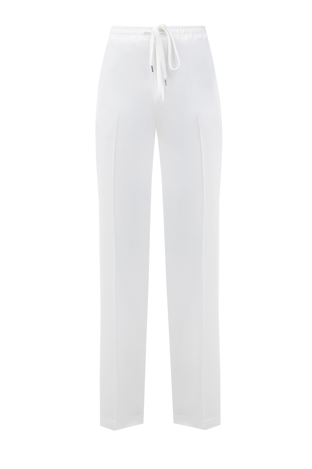 Расклешенные брюки из струящейся ткани ERMANNO SCERVINO, цвет белый, размер 42;44 - фото 1