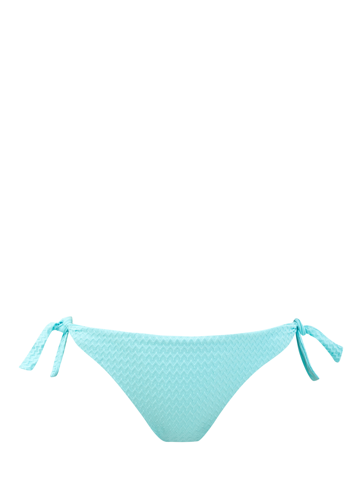 Плавки-бикини с фактурным узором и завязками FISICO, цвет голубой, размер L;M