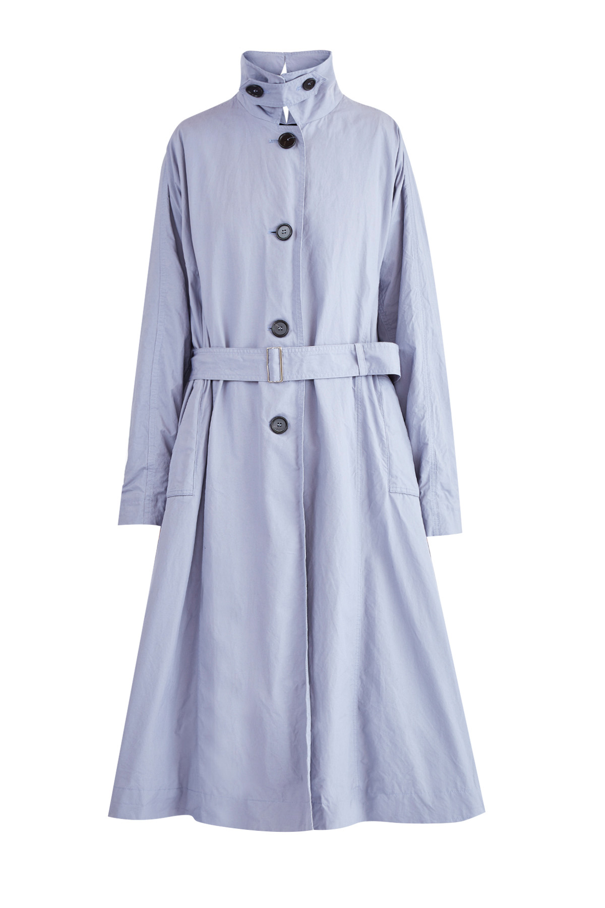 

Плащ oversize кроя с объемными рукавами и поясом на талии, Серый, Плащ oversize кроя с объемными рукавами и поясом на талии