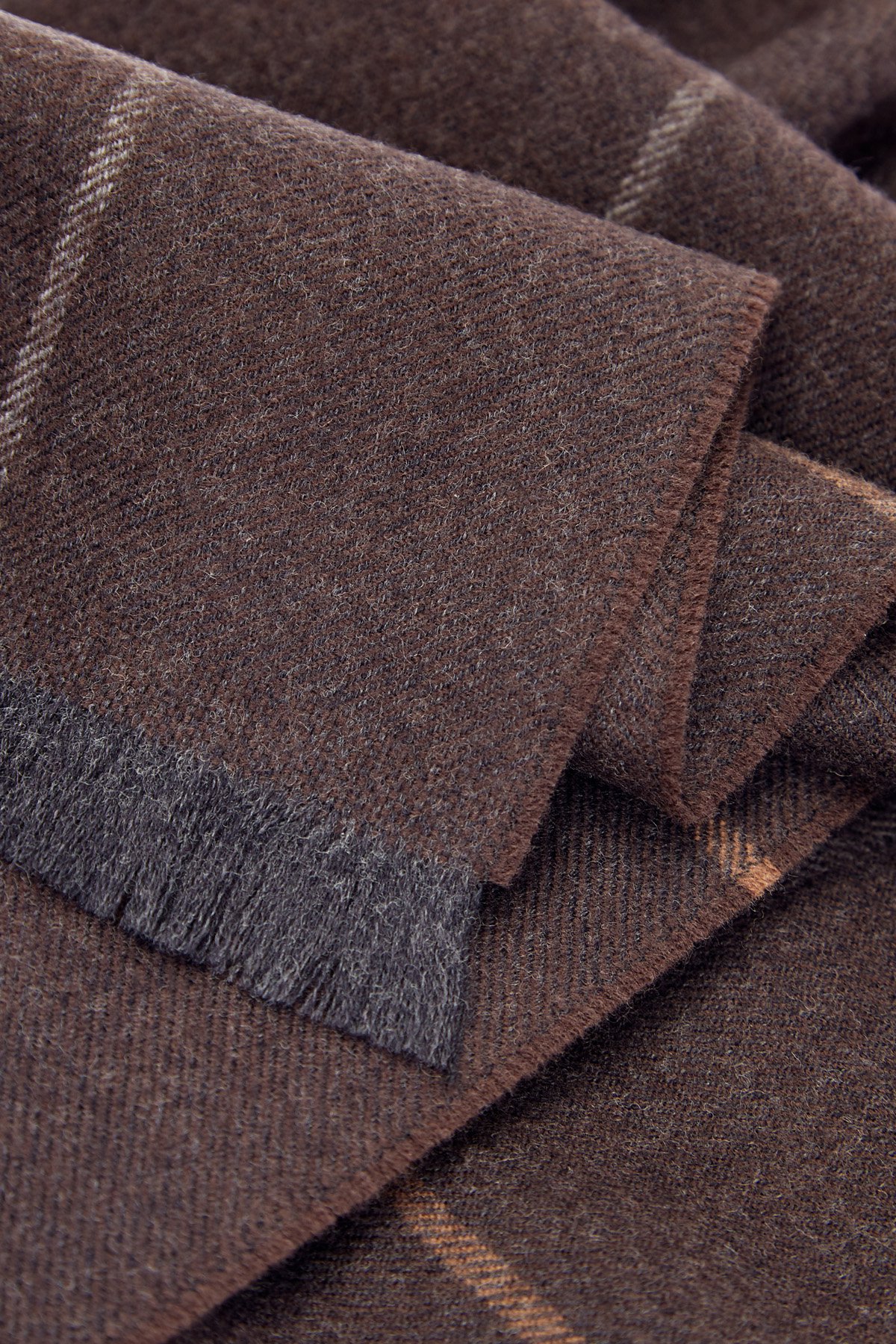 Шарф из теплой шерсти Virgin Wool BERTOLO CASHMERE, цвет коричневый, размер 5.5;6;6.5;7;7.5;8.5;9;10;8 - фото 4