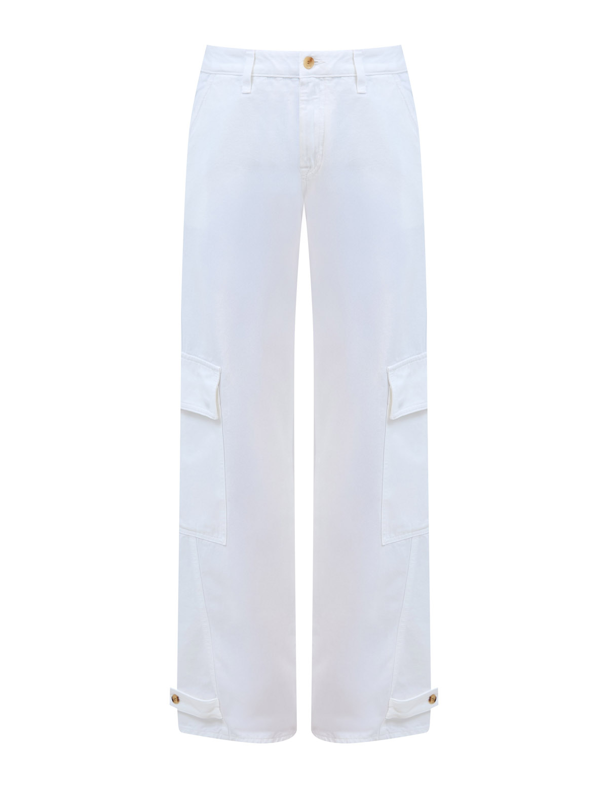 

Брюки-карго Gisele из хлопка bull с патчем из сафьяновой кожи, Белый, Брюки-карго Gisele из хлопка bull с патчем из сафьяновой кожи