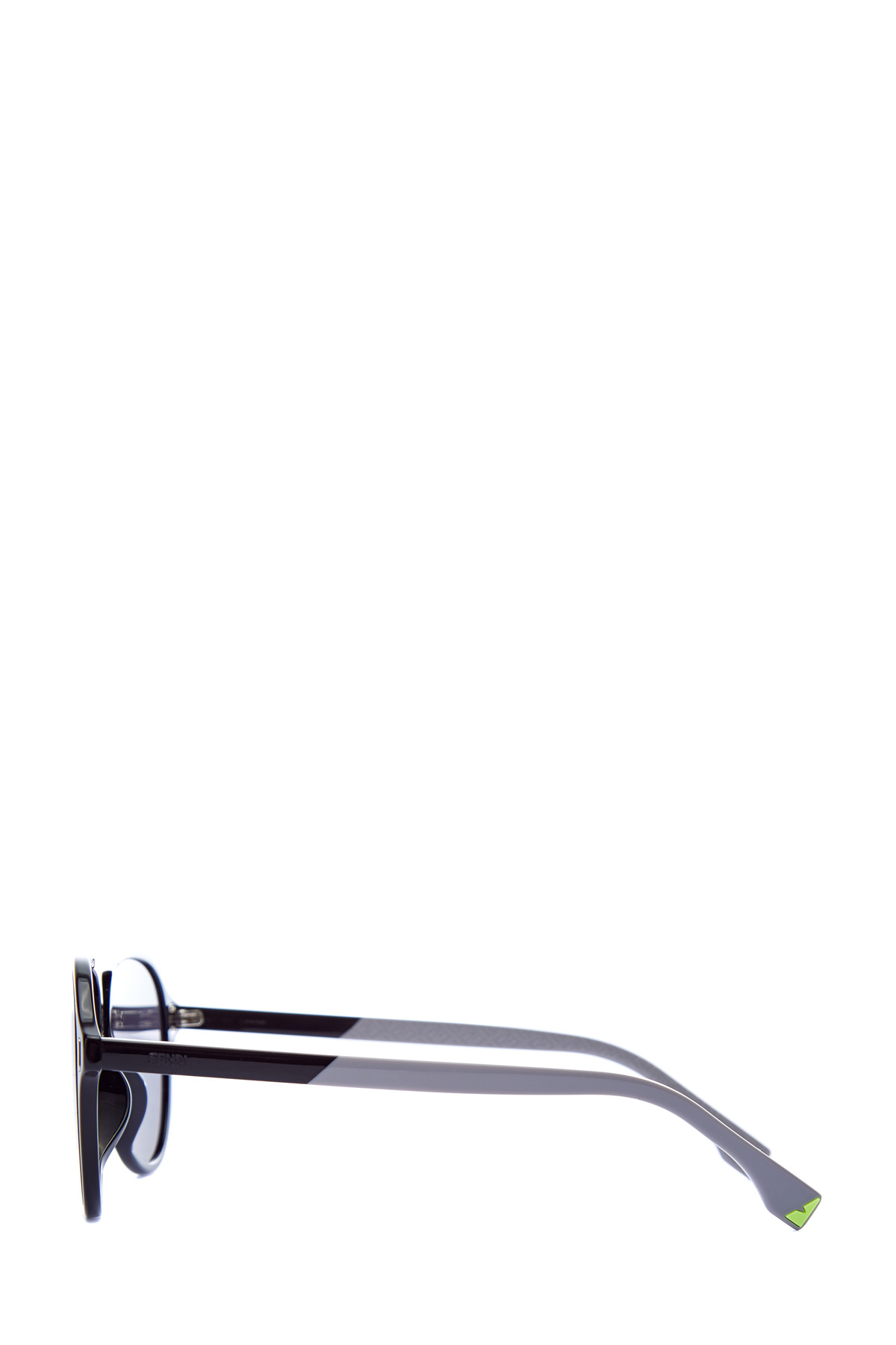 Очки с дужками-colorblock из легкого ацетата FENDI (sunglasses), цвет черный, размер 40 - фото 4