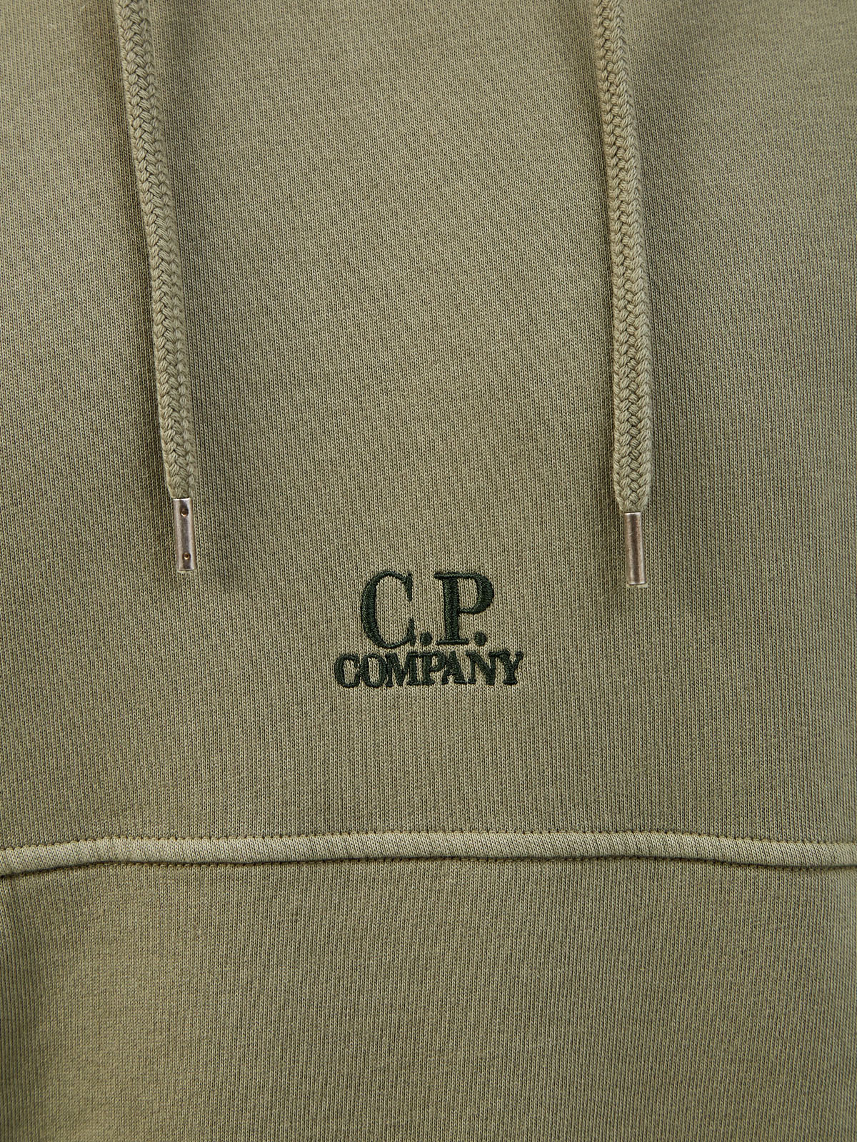 Худи из хлопка с окрашиванием Resist Dyeing и вышитым логотипом C.P.COMPANY, цвет зеленый, размер L;XL;2XL - фото 5