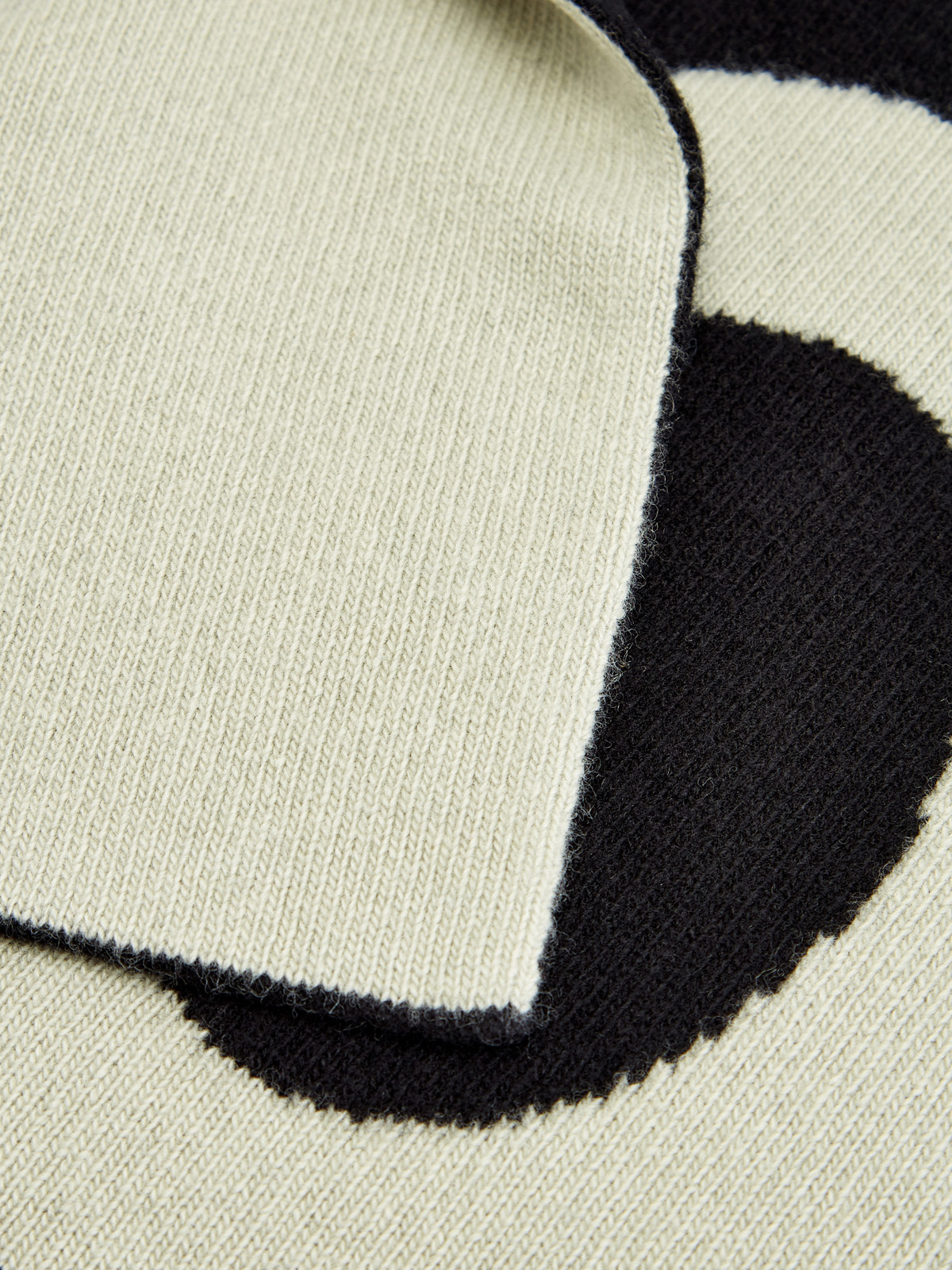 Шерстяной шарф с макро-принтом в технике интарсии OFF-WHITE, цвет черно-белый, размер 36;36.5;37.5;38;38.5;39;40 - фото 2