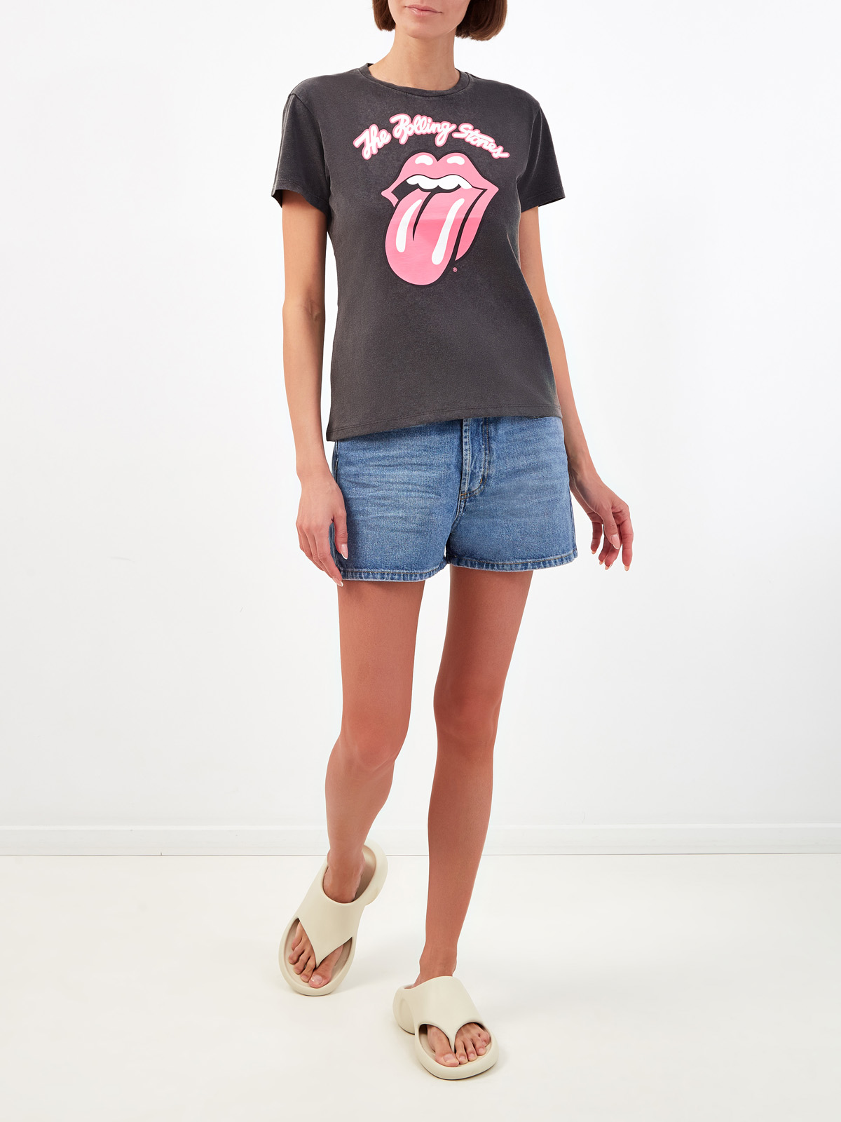 Хлопковая футболка с эксклюзивным принтом The Rolling Stones® MC2 SAINT BARTH, цвет серый, размер S;M;L - фото 2