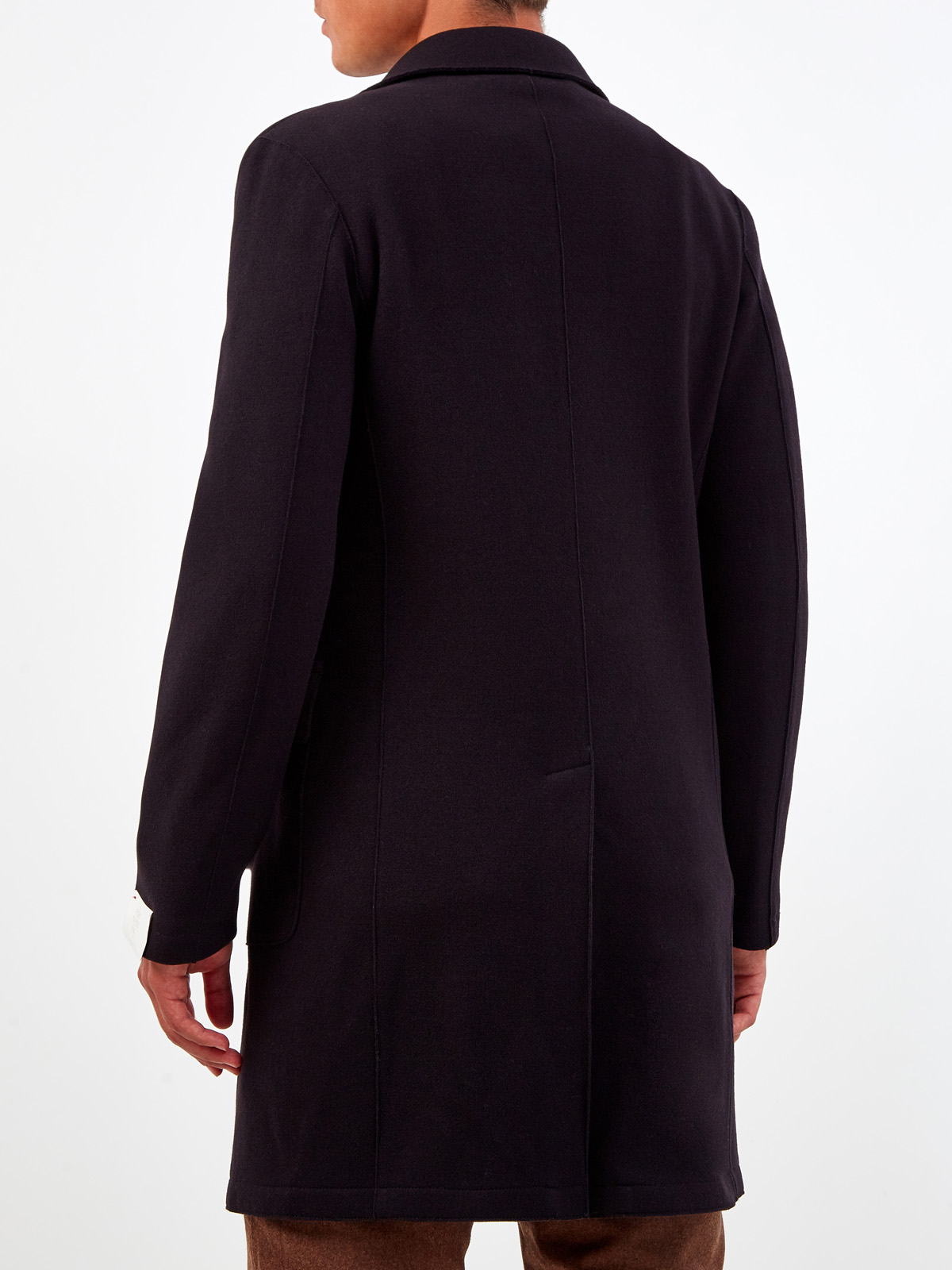 Однобортное пальто ручной работы из плотной шерсти ELEVENTY, цвет синий, размер 48;50;52;54 - фото 4