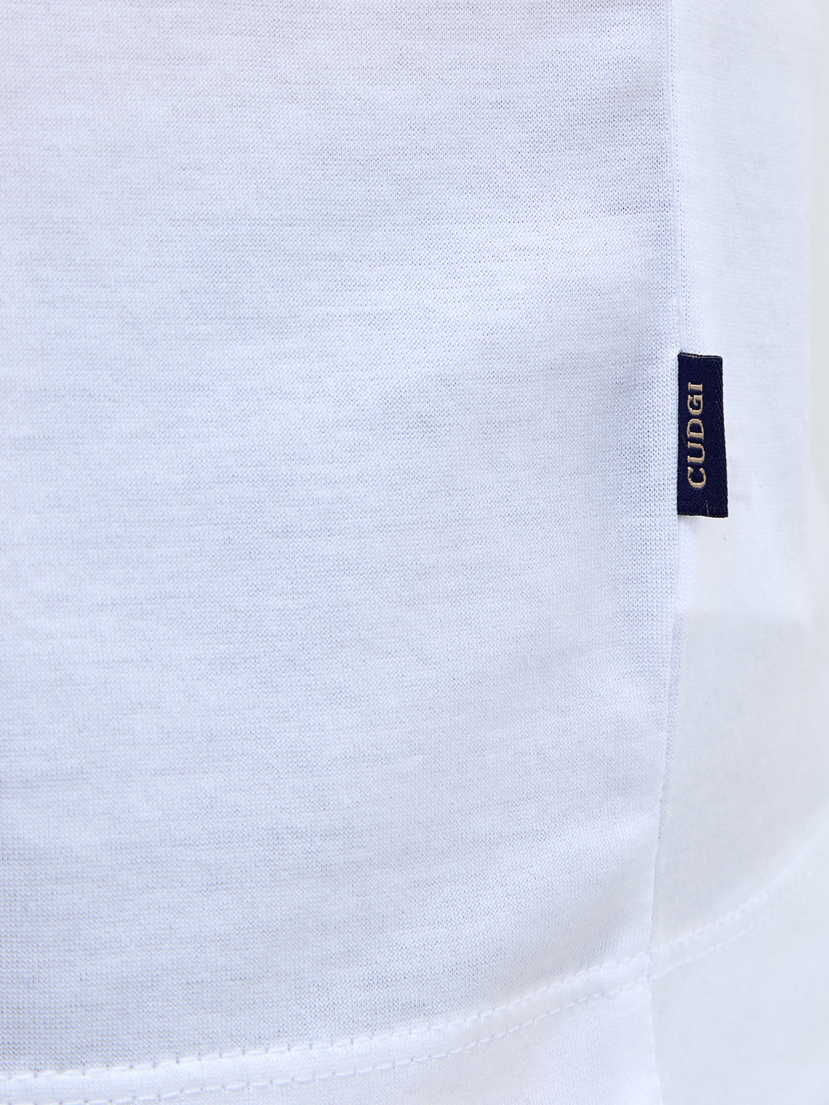 Базовая футболка из хлопка, шелка и тенселя с нашивкой CUDGI, цвет белый, размер 56 - фото 5