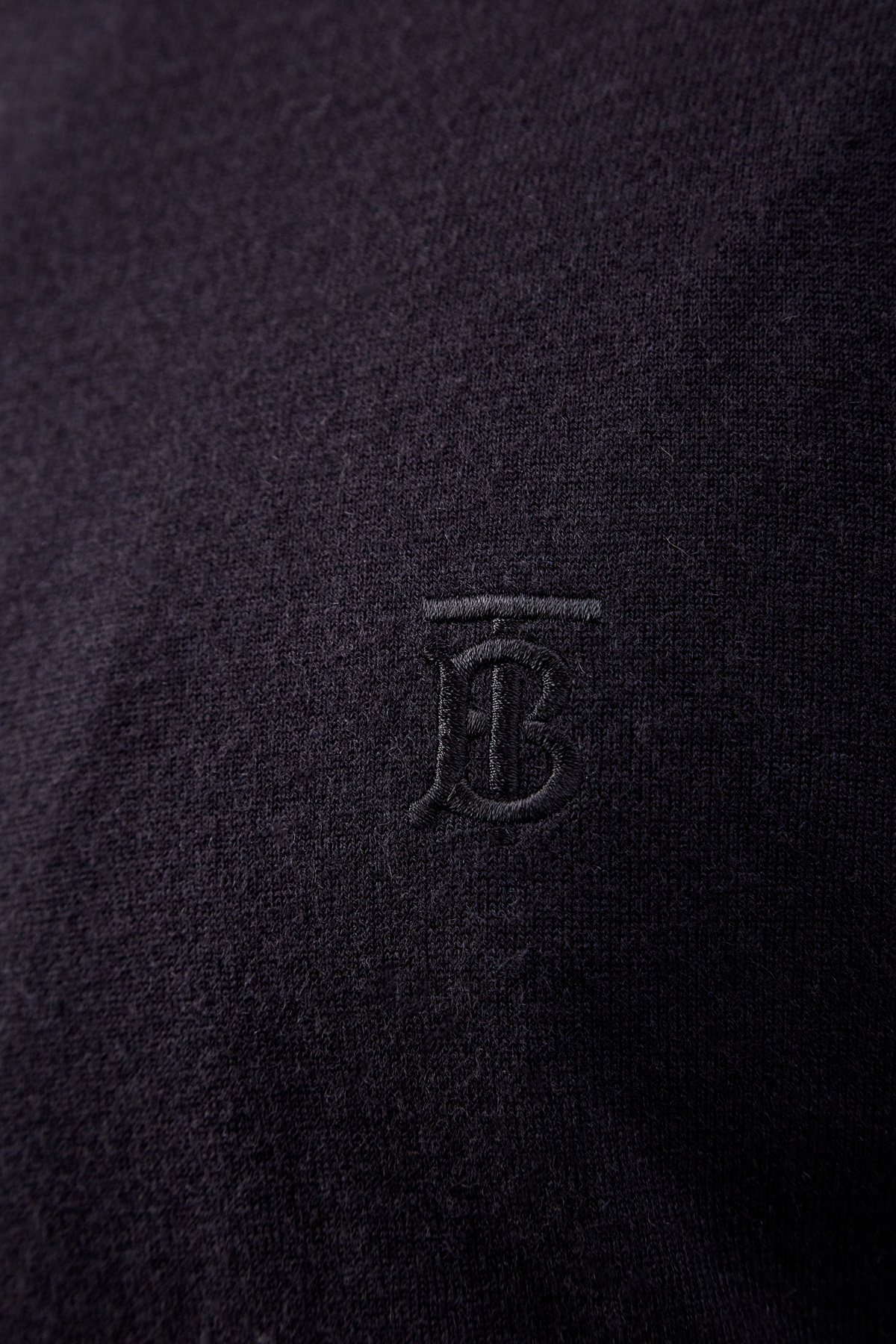 Джемпер из кашемировой пряжи с логотипом в тон BURBERRY, цвет черный, размер M;XL - фото 5