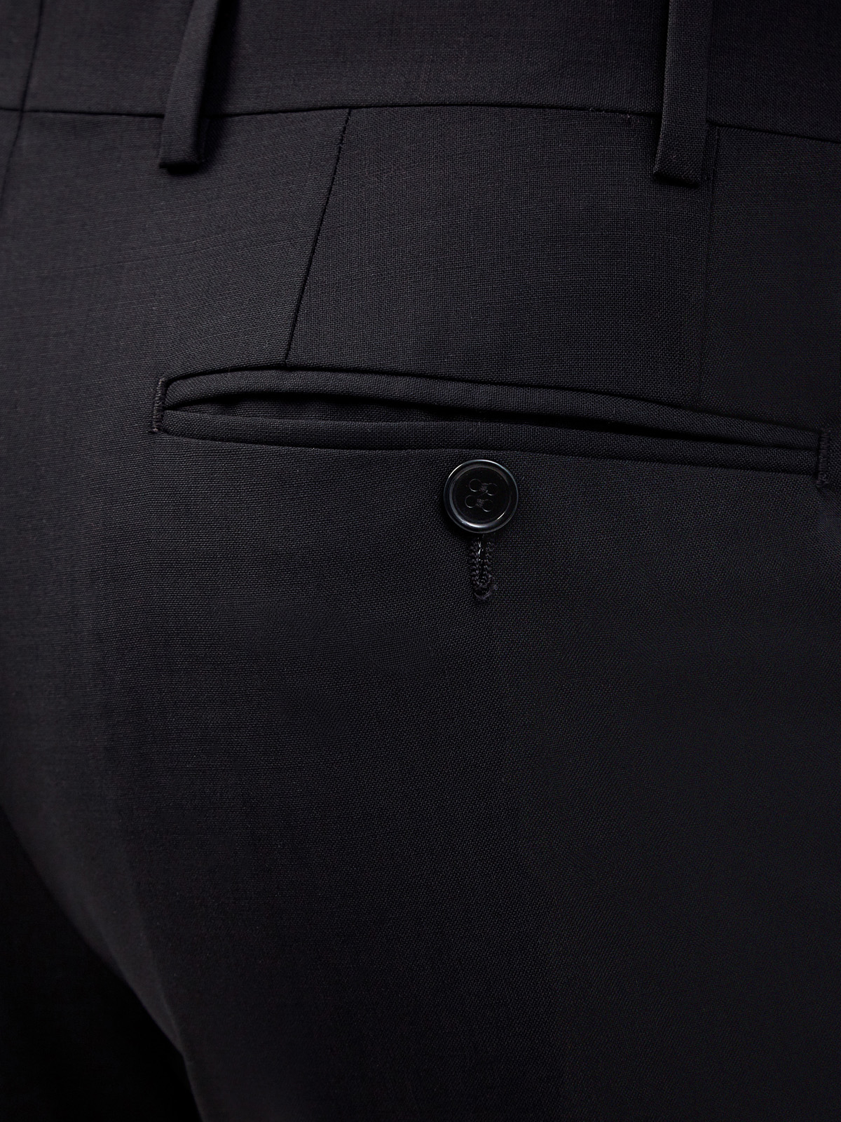 Черные брюки в классическом стиле из тонкой шерсти CANALI, цвет черный, размер 46;48;50;52;54;56;58;60;62;64 - фото 5