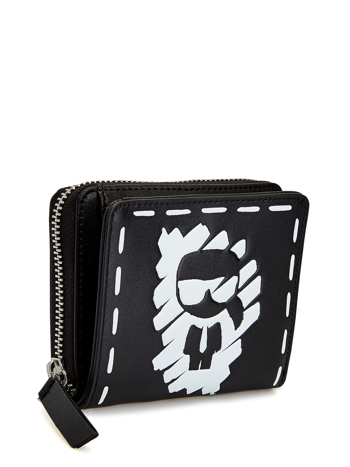 Складной бумажник с эксклюзивным декором K/Ikonik KARL LAGERFELD, цвет черный, размер 40;42 Складной бумажник с эксклюзивным декором K/Ikonik - фото 2