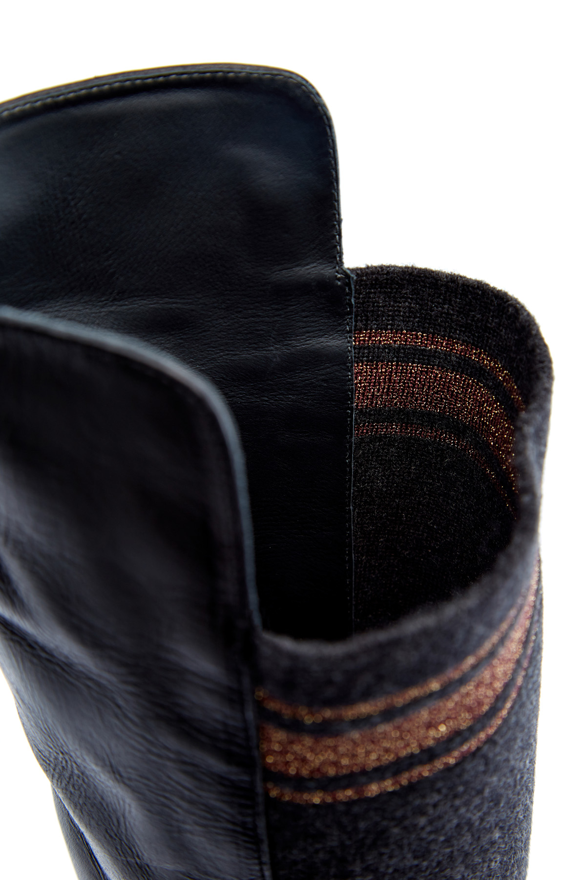 Жокейские сапоги с кашемировой вставкой BRUNELLO CUCINELLI, цвет коричневый, размер 35;37;38;39;40 - фото 6