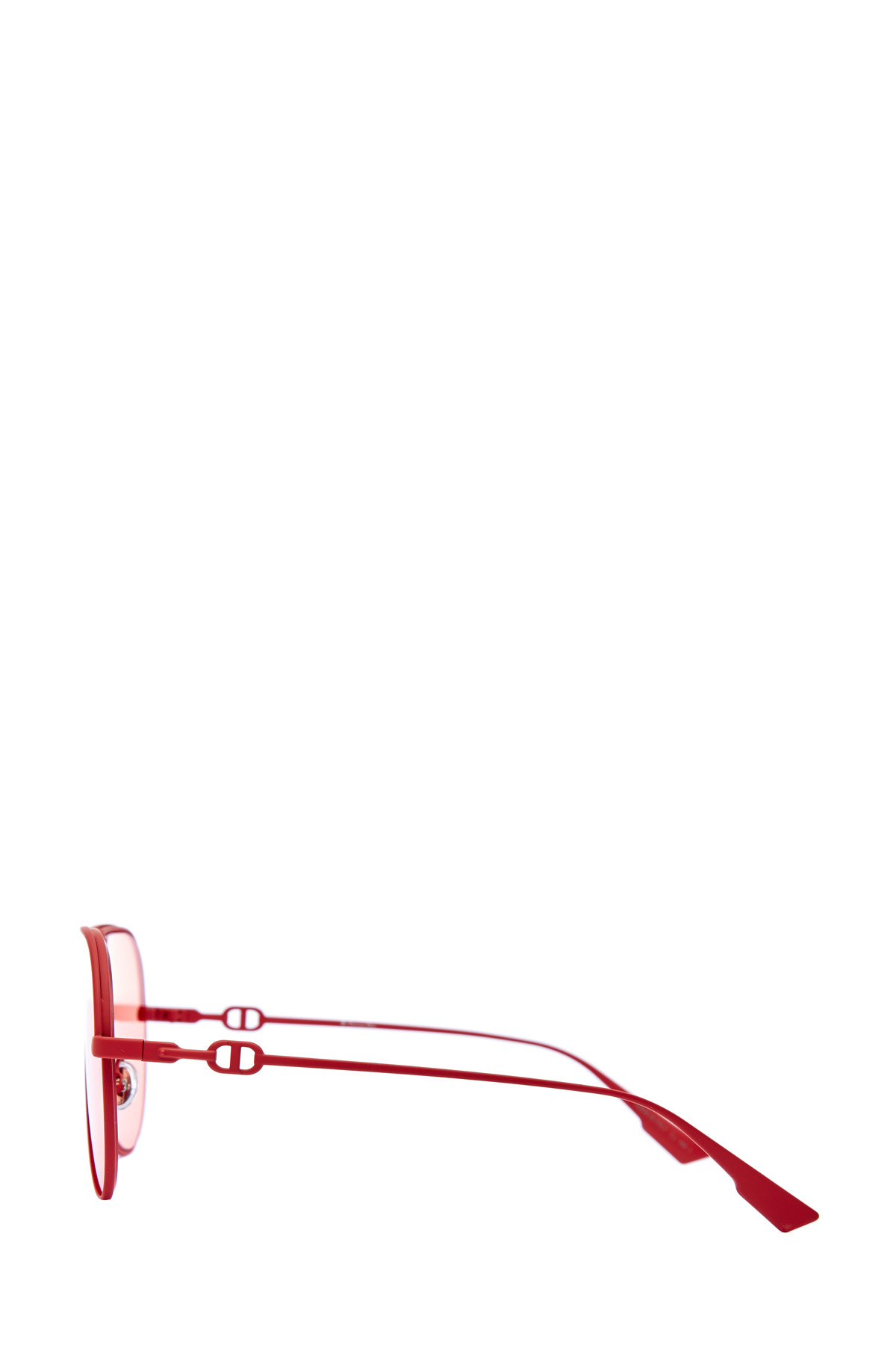 Очки-авиаторы в тонкой прорезиненной оправе DIOR (sunglasses) women, цвет красный, размер XL - фото 4