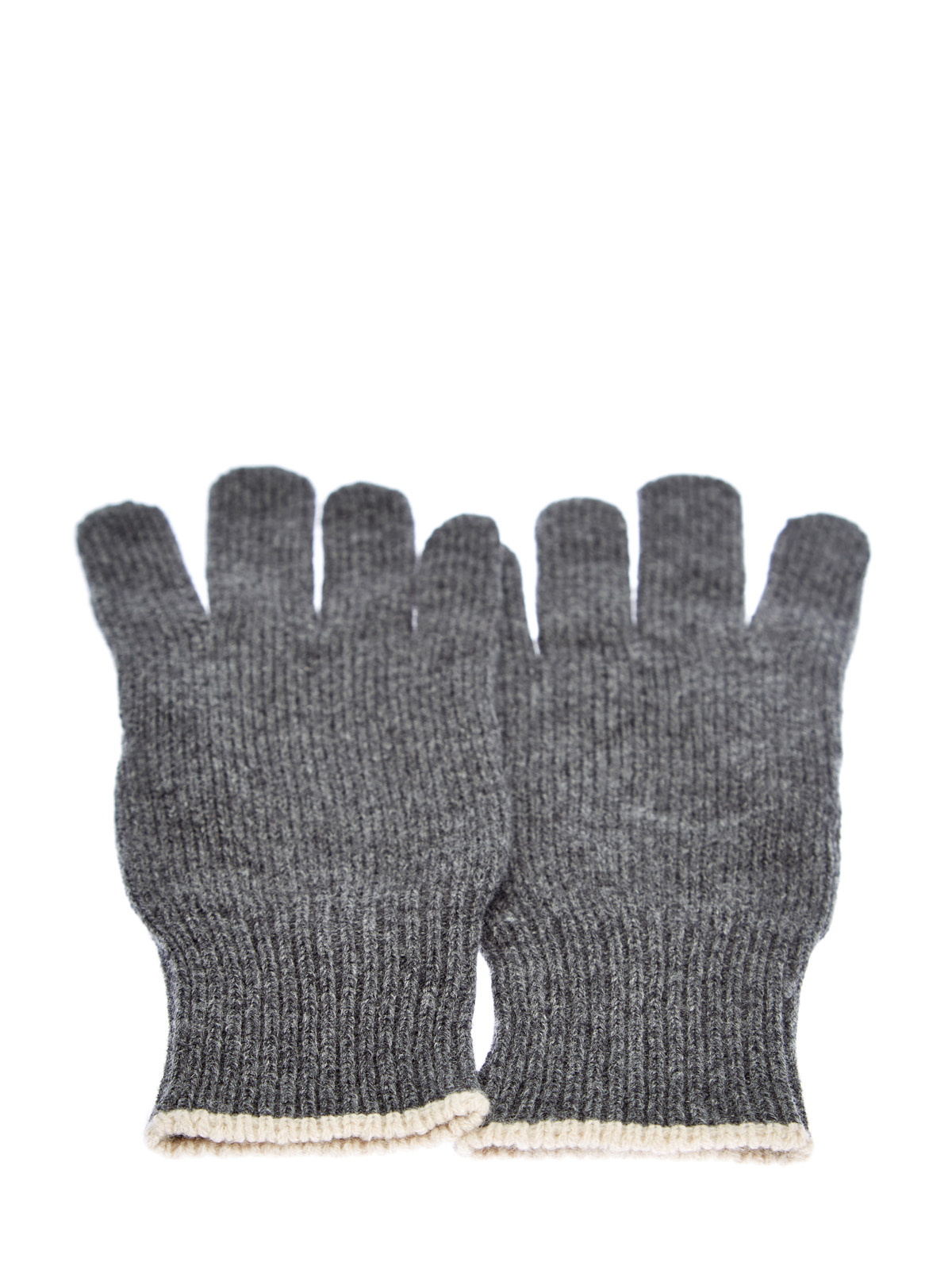 Кашемировые перчатки с меланжевым эффектом BRUNELLO CUCINELLI, цвет серый, размер M;L - фото 3