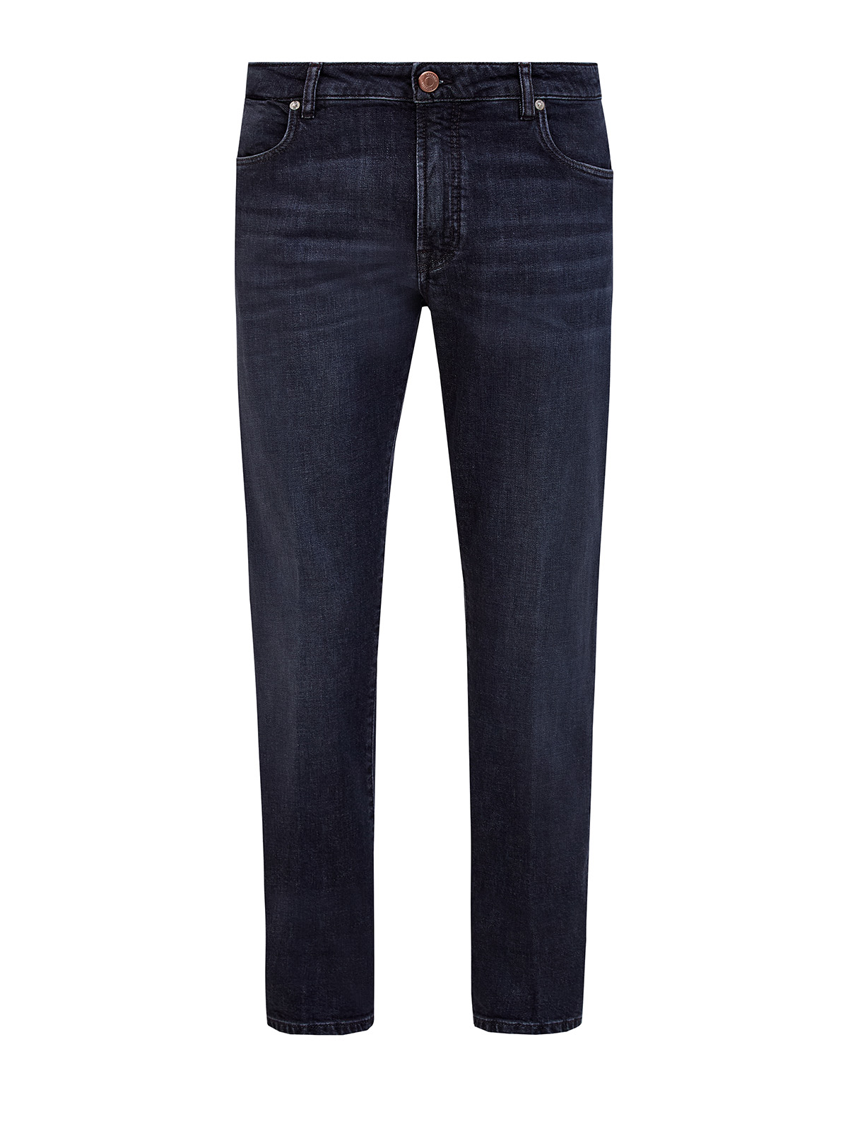 Джинсы Slim Fit из выбеленного денима с кожаным патчем 39840₽