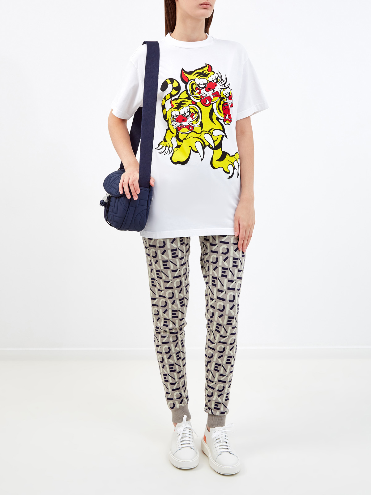 Кеды с контрастной отделкой ручной работы