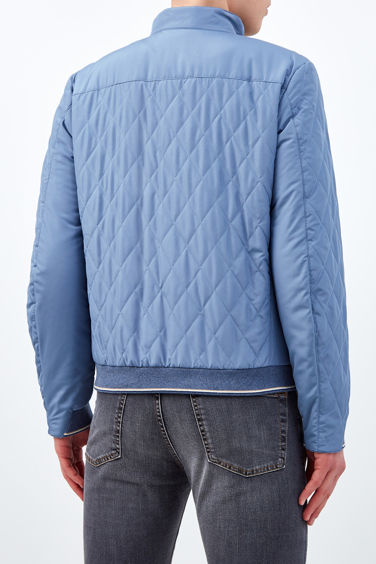 Стеганая куртка из водонепроницаемой ткани Rain Protection CANALI, цвет голубой, размер 50;52;54;56;48 - фото 4