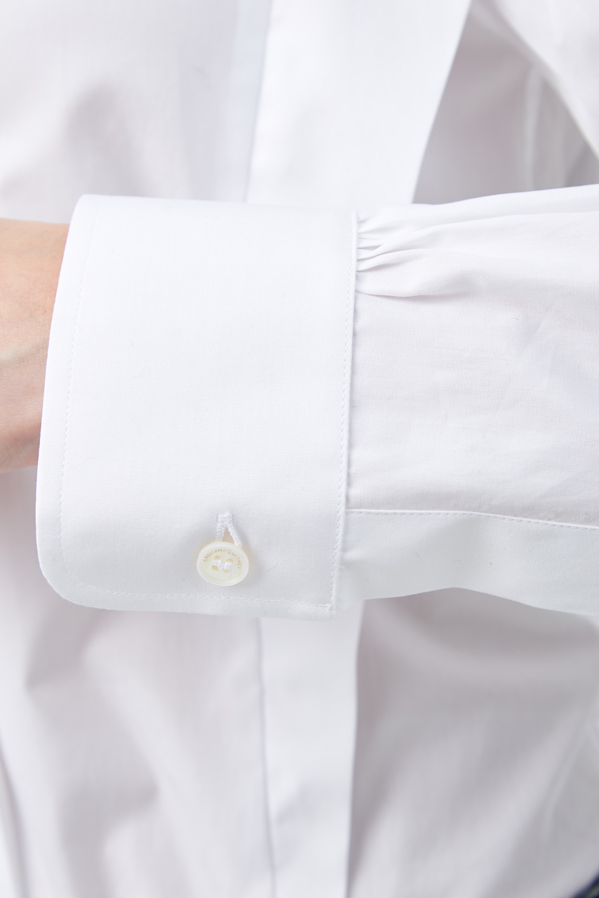 Белая рубашка сложного кроя из поплина STELLA McCARTNEY, цвет белый, размер XS;S;M;2XS - фото 5