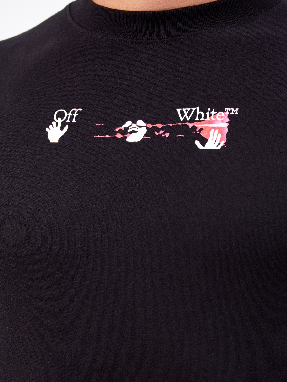 Хлопковая футболка с макро-принтом Arrows на спинке OFF-WHITE, цвет черный, размер M;L;XL;2XL;S - фото 5