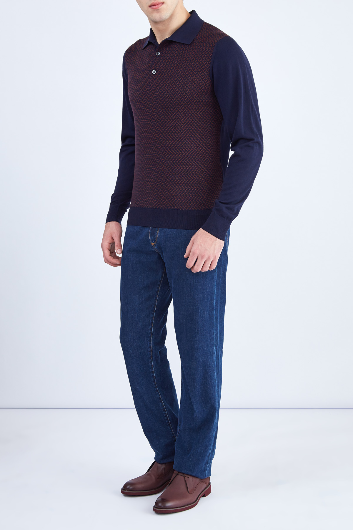 Высокие дезерты из полированной кожи с эффектом патины