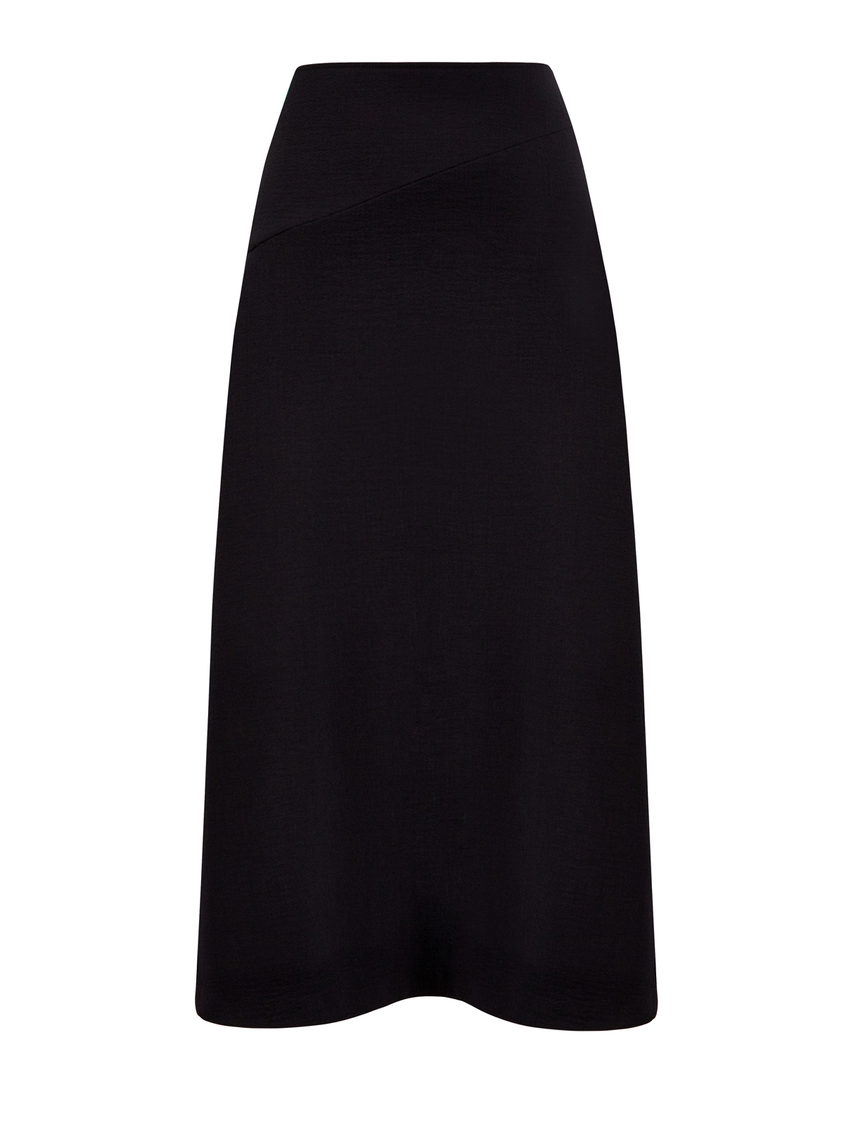 Однотонная юбка-миди из тонкой шерстяной ткани ETRO, цвет черный, размер 46;48 - фото 1