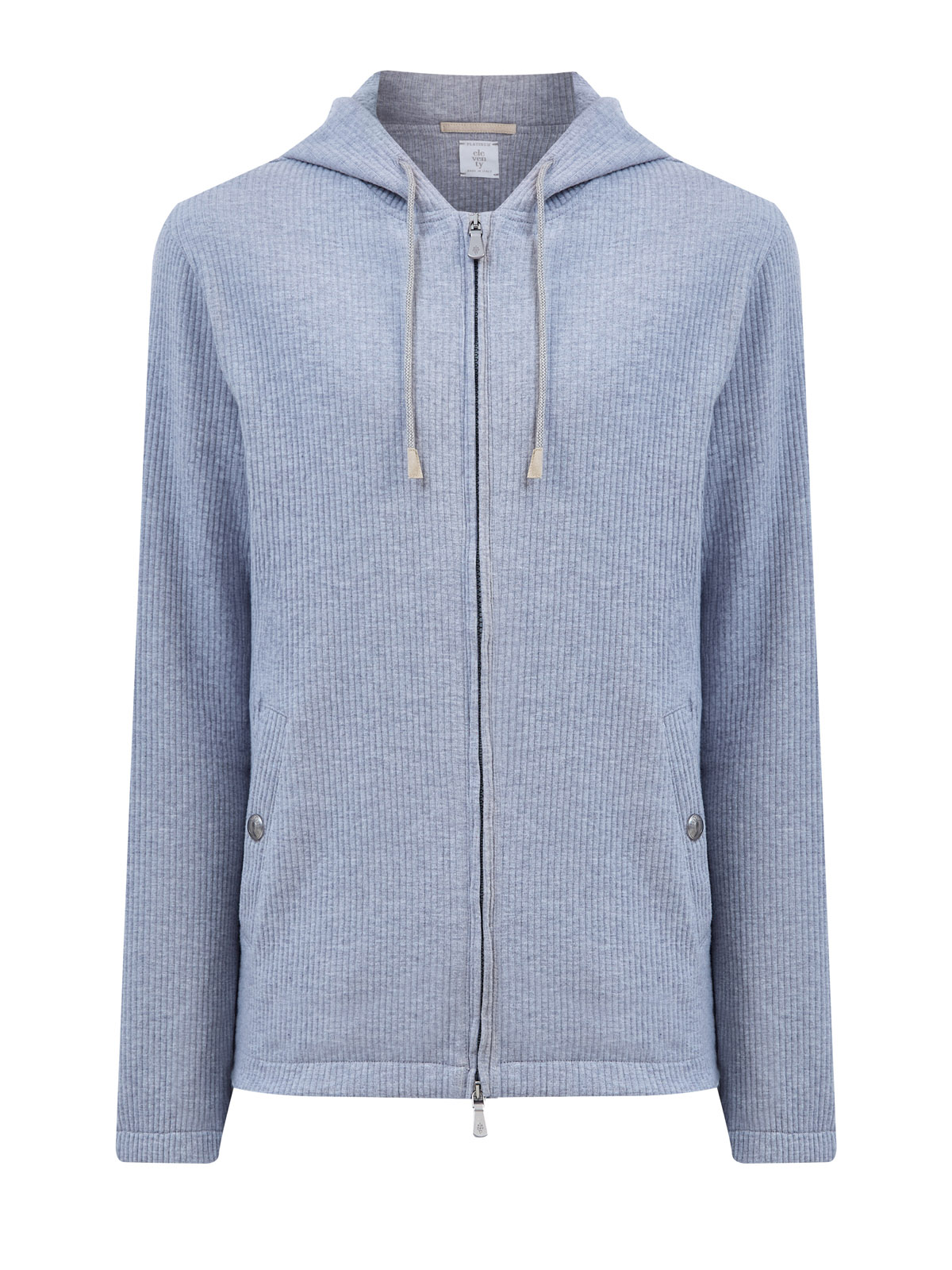 

Толстовка из хлопка Platinum в рельефный рубчик с капюшоном, Серый, Толстовка из хлопка Platinum в рельефный рубчик с капюшоном