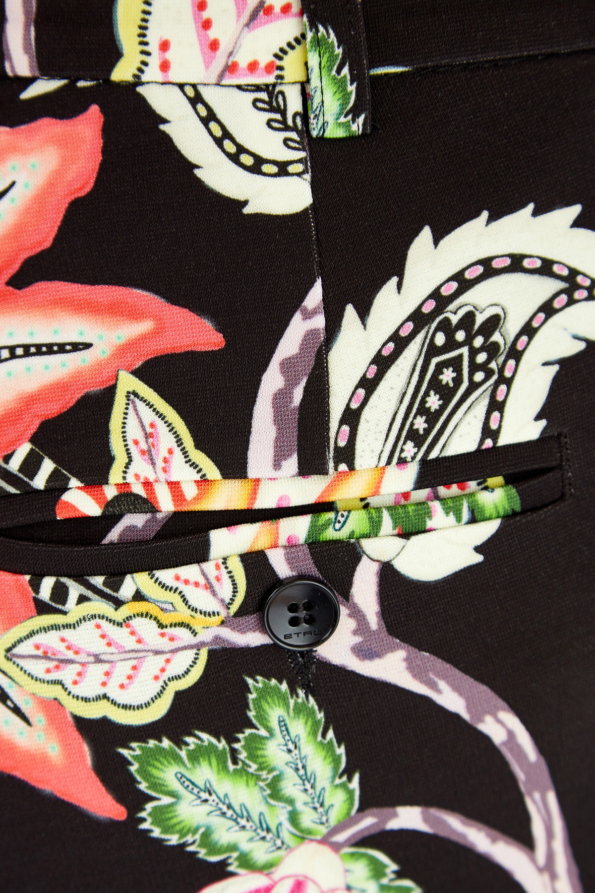 Брюки узкого кроя из плотной ткани с цветочным макро-принтом ETRO, размер 40 - фото 7
