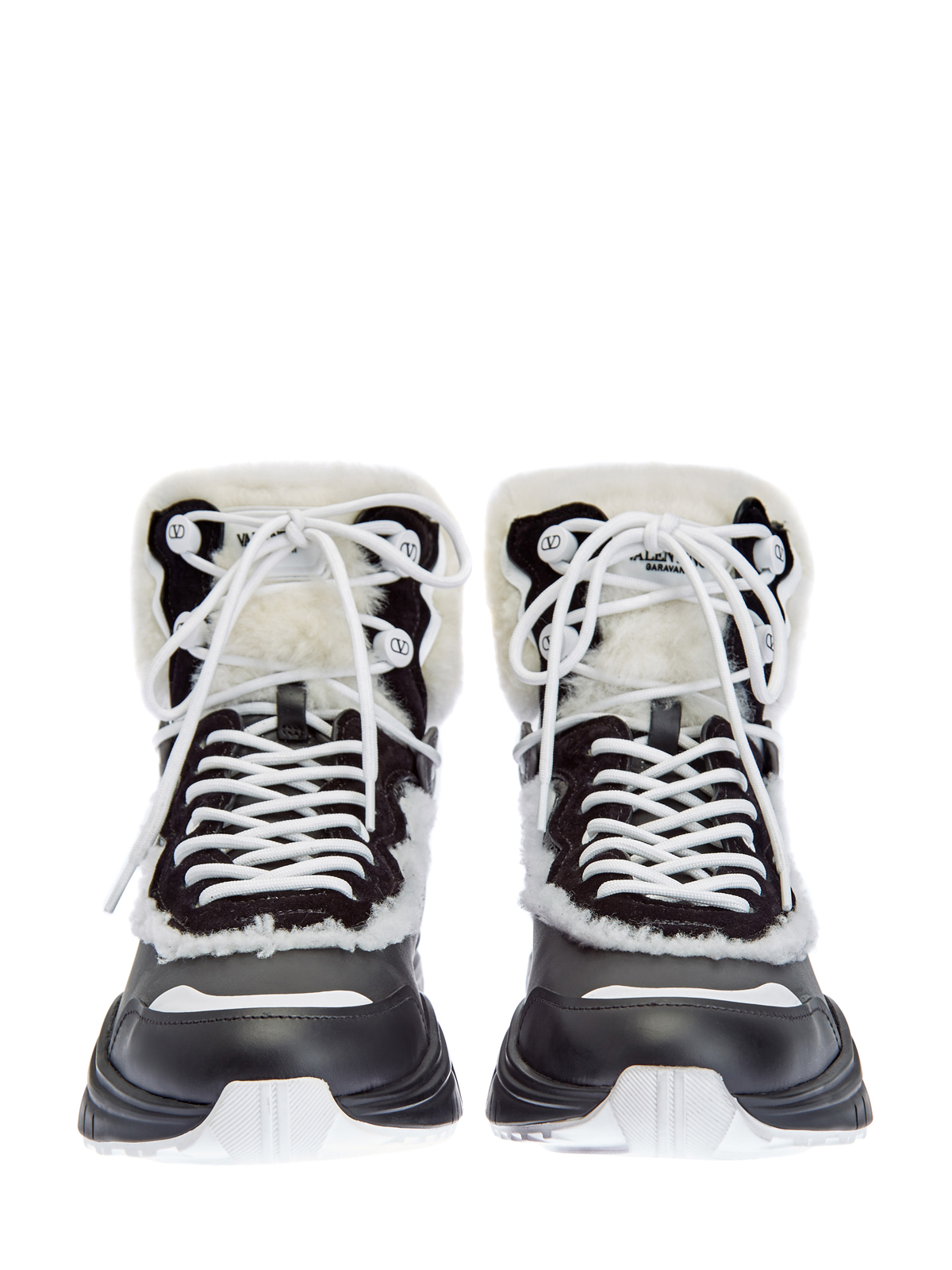 Утепленные мехом ботинки в треккерском стиле VALENTINO GARAVANI, цвет черный, размер 36;36.5;37.5;39.5 - фото 6